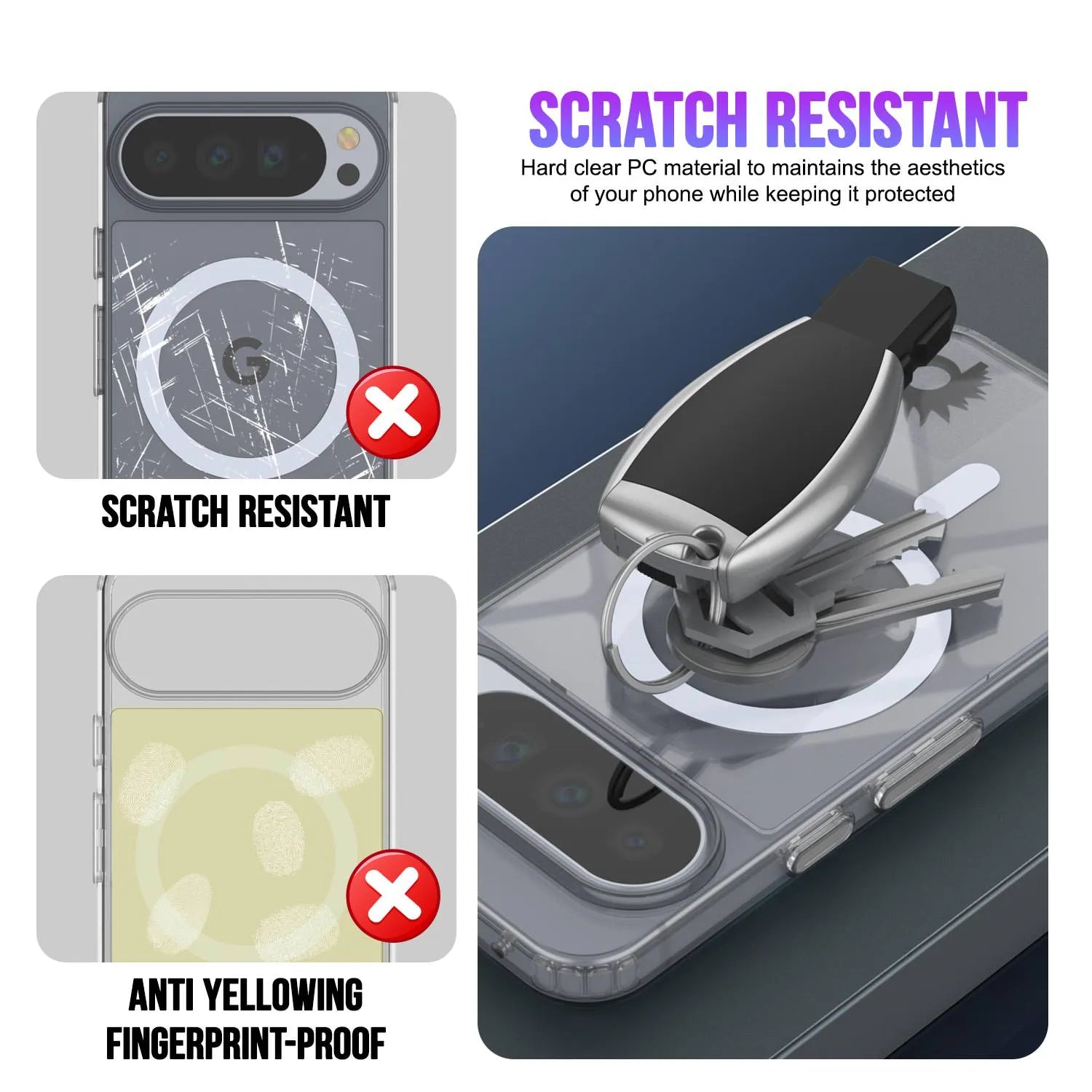 Pixel 10 Pro XL Magnetic Wireless Charging Case [ClearMag Series]