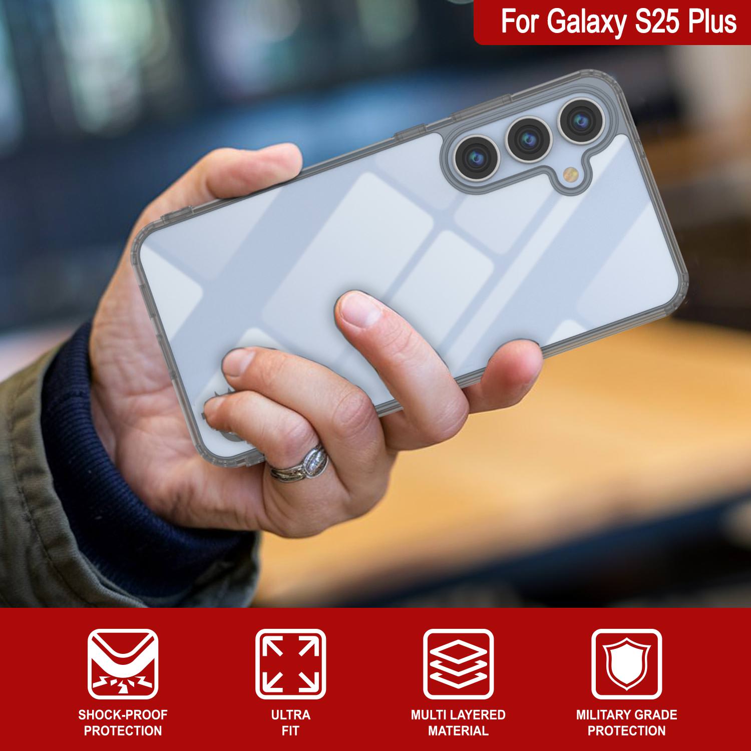 Galaxy S25 Plus Case [Clear Acrylic Series] [Non-Slip] For Galaxy S25 Plus [Grey]