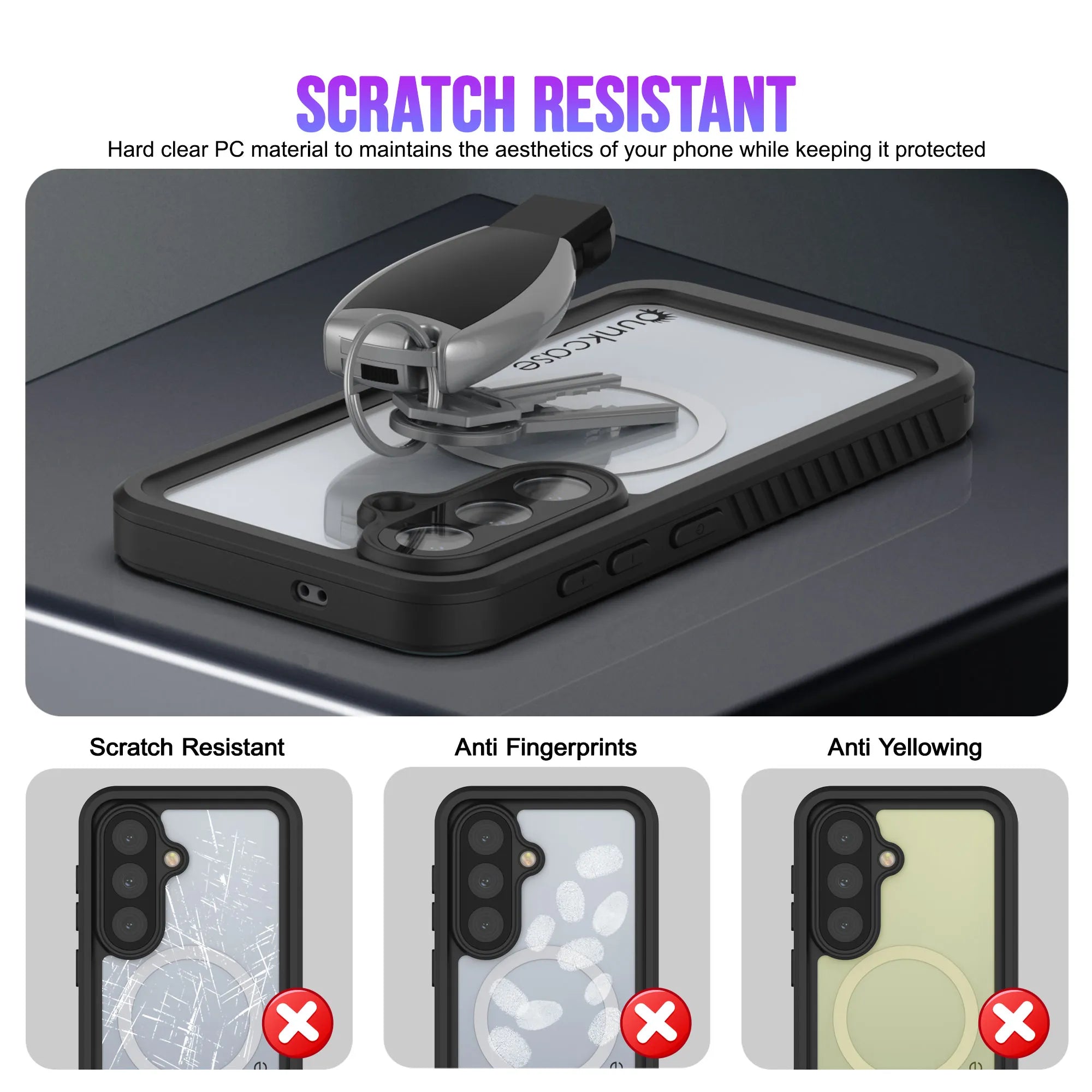 Galaxy S26 Waterproof Case, Punkcase [Extreme Mag Series] Armor Cover W/ Built In Screen Protector [Purple]