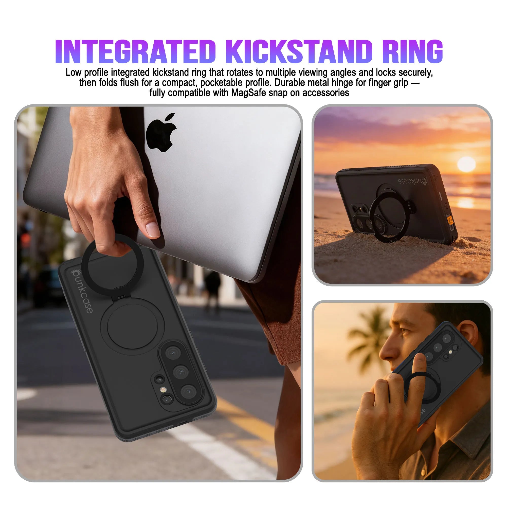 Galaxy S26 Ultra Waterproof Case [Kickstud 2.0 Series] Protective IP68 Cover W/Screen Protector & Kickstand [White]