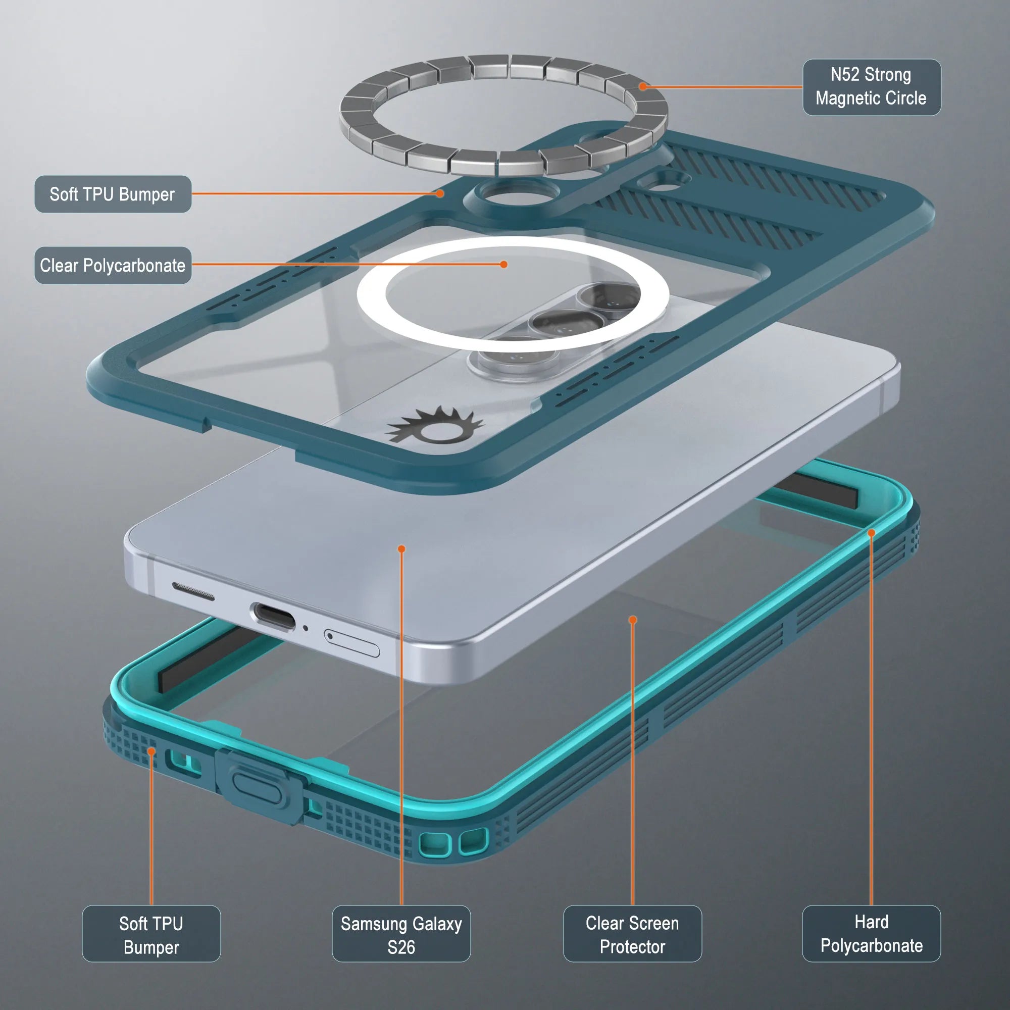 Galaxy S26 Waterproof Case [Alpine 2.0 Series] [Slim Fit] [IP68 Certified] [Shockproof] [Blue]