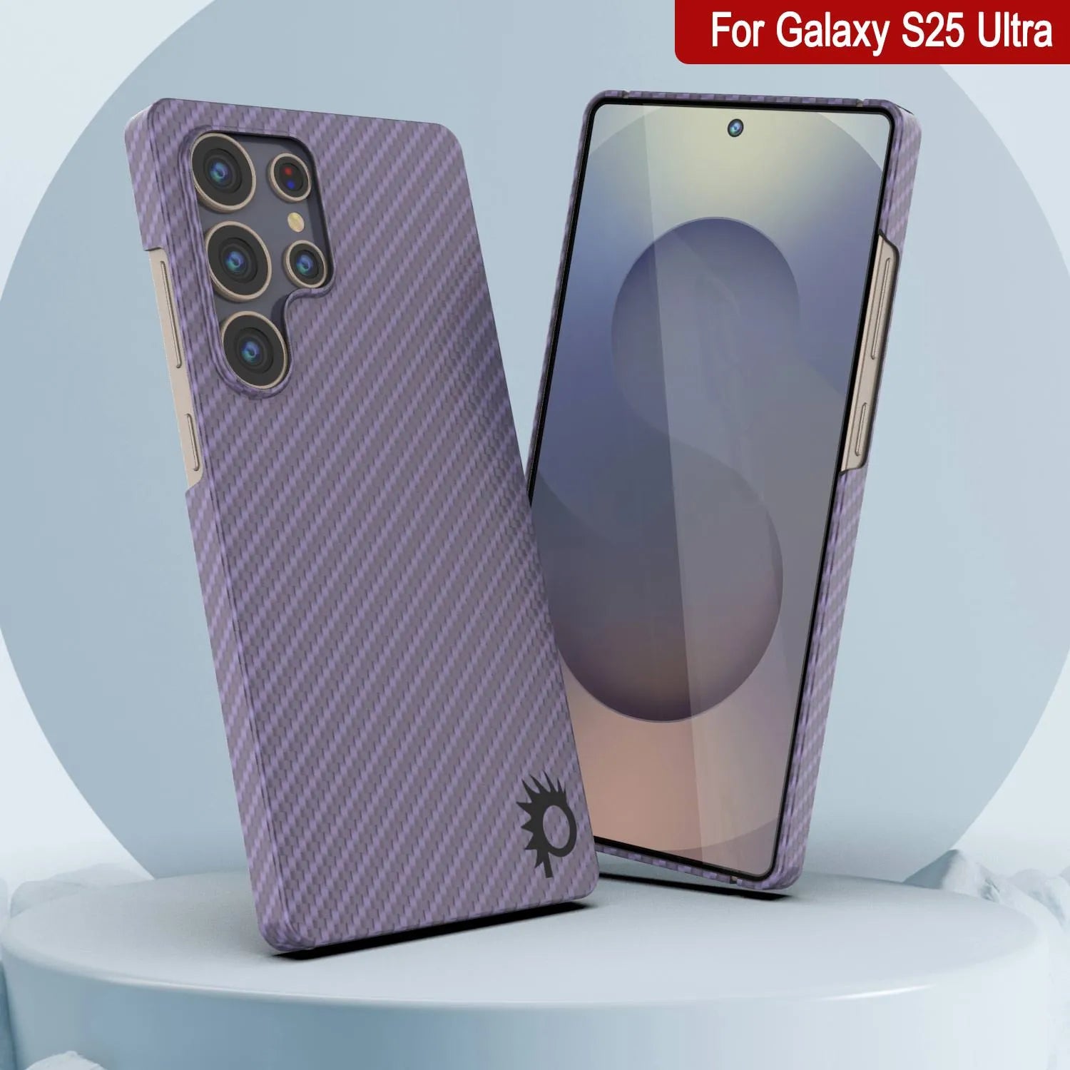 Punkcase Galaxy S25 Ultra Carbon Fiber Case [AramidShield Series] Ultra Slim & Light Kevlar [Lilac]