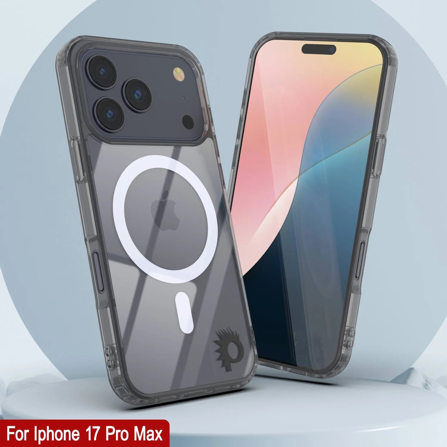 Punkcase iPhone 17 Pro Max Magnetic Wireless Charging Case [ClearMag Series][Silver]
