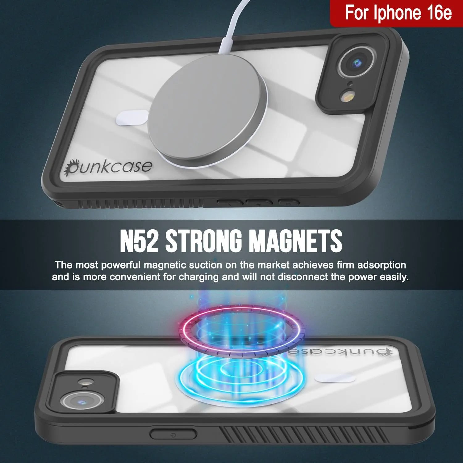 iPhone 16e  Waterproof Case, Punkcase [Extreme Mag Series] Armor Cover W/ Built In Screen Protector [Purple]