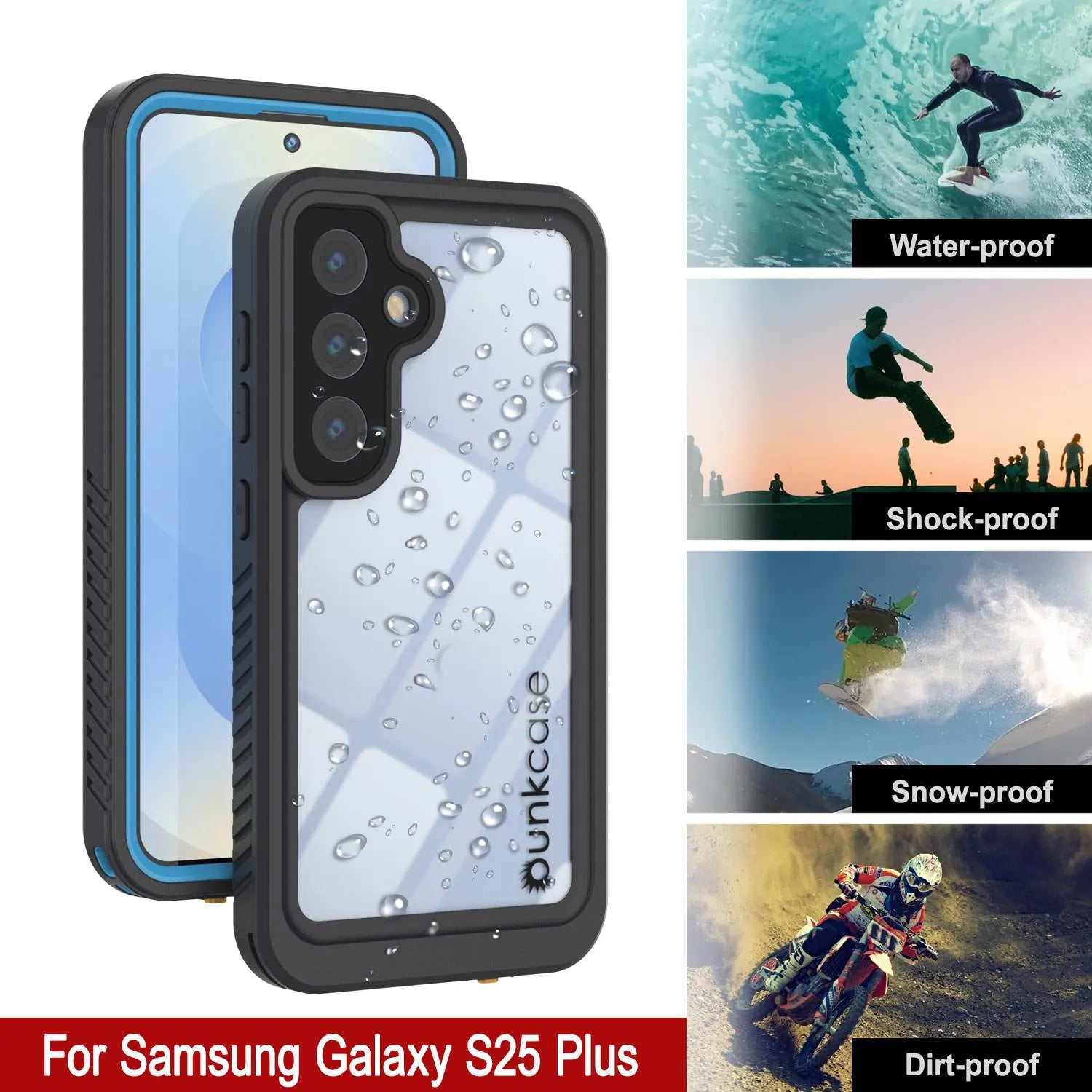 Galaxy S25+ Plus Water/ Shockproof [Extreme Series] With Screen Protector Case [Navy Blue]