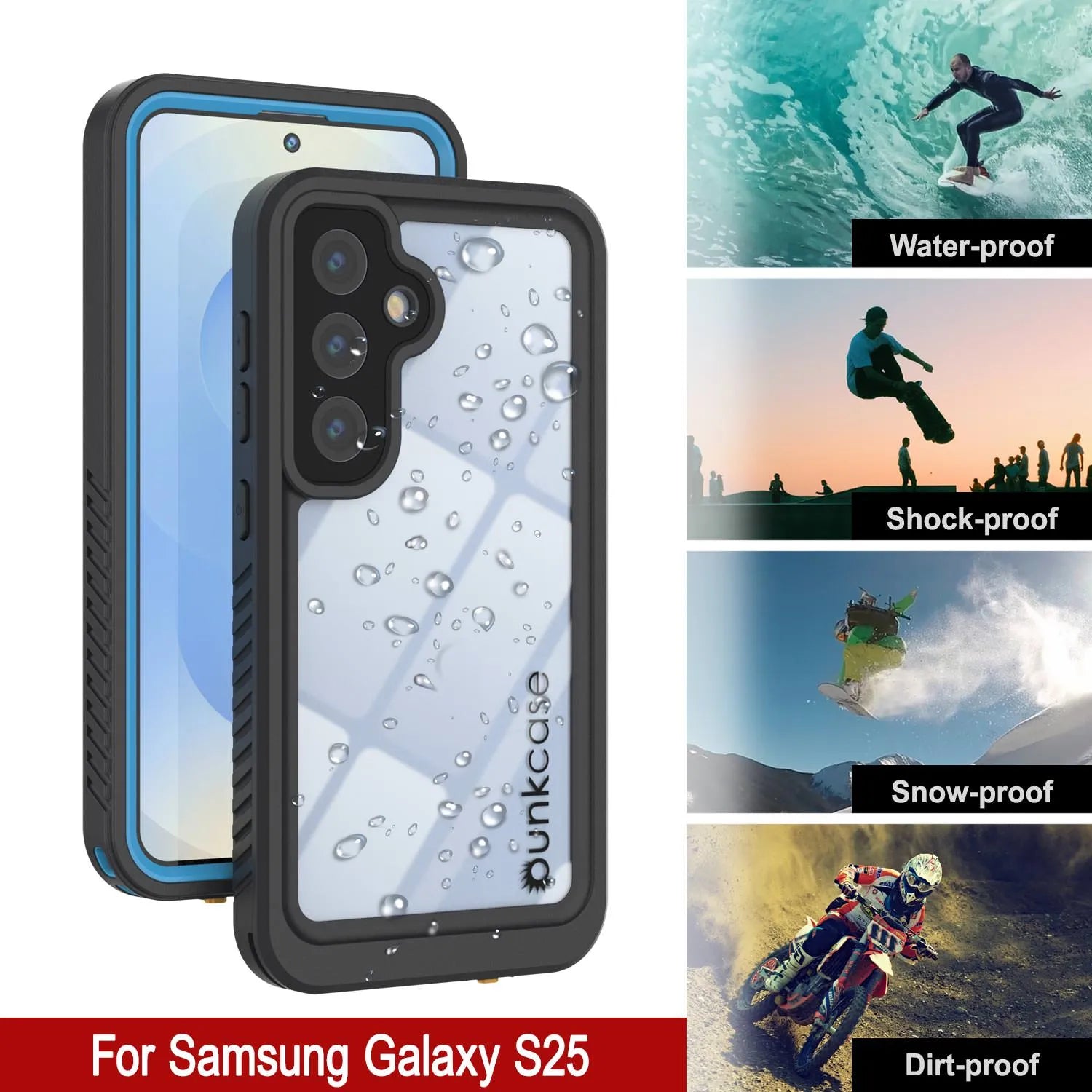 Galaxy S25 Water/ Shockproof [Extreme Series] With Screen Protector Case [Navy Blue]