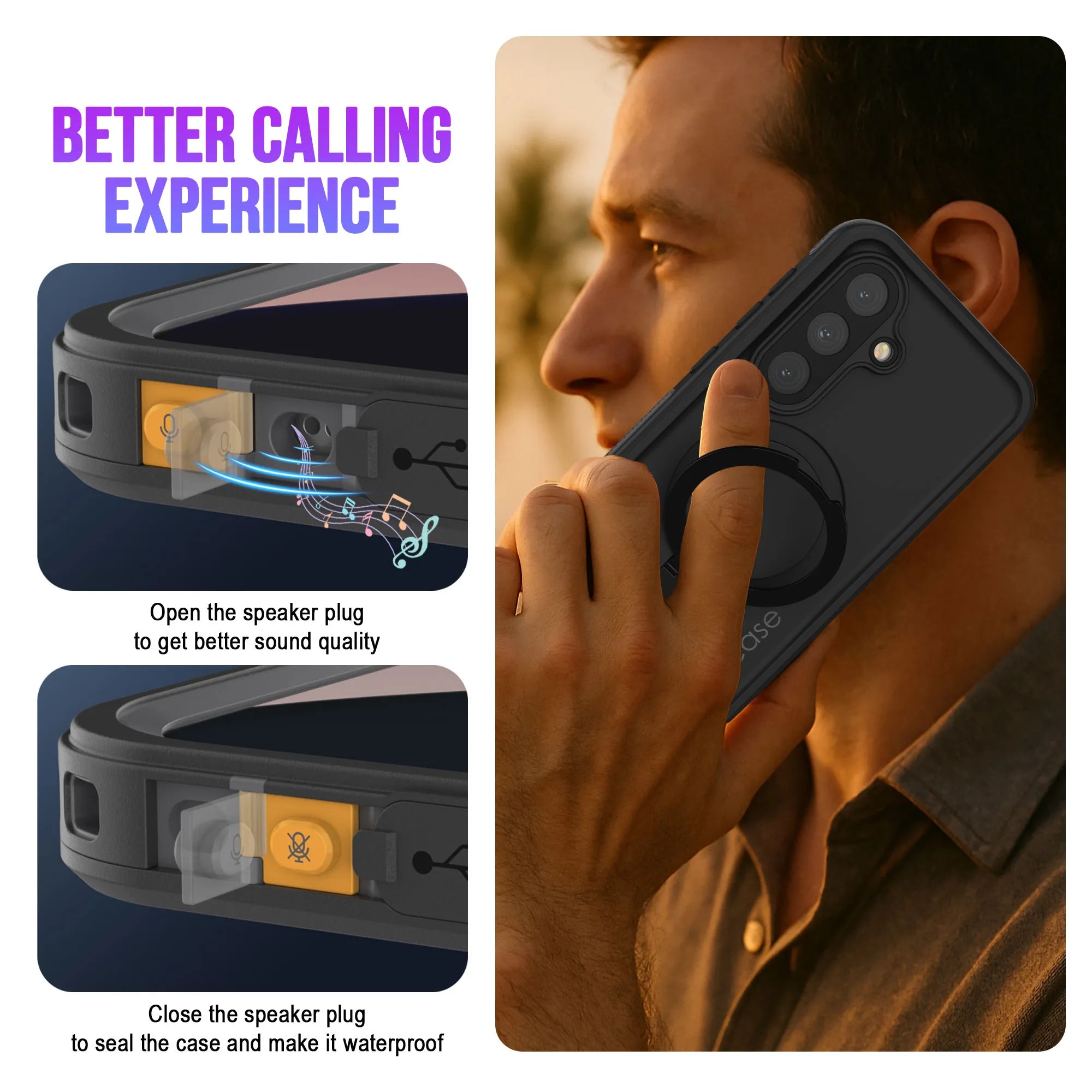 Galaxy S26 Plus Waterproof Case [Kickstud 2.0 Series] Protective IP68 Cover W/Screen Protector & Kickstand [Blue]