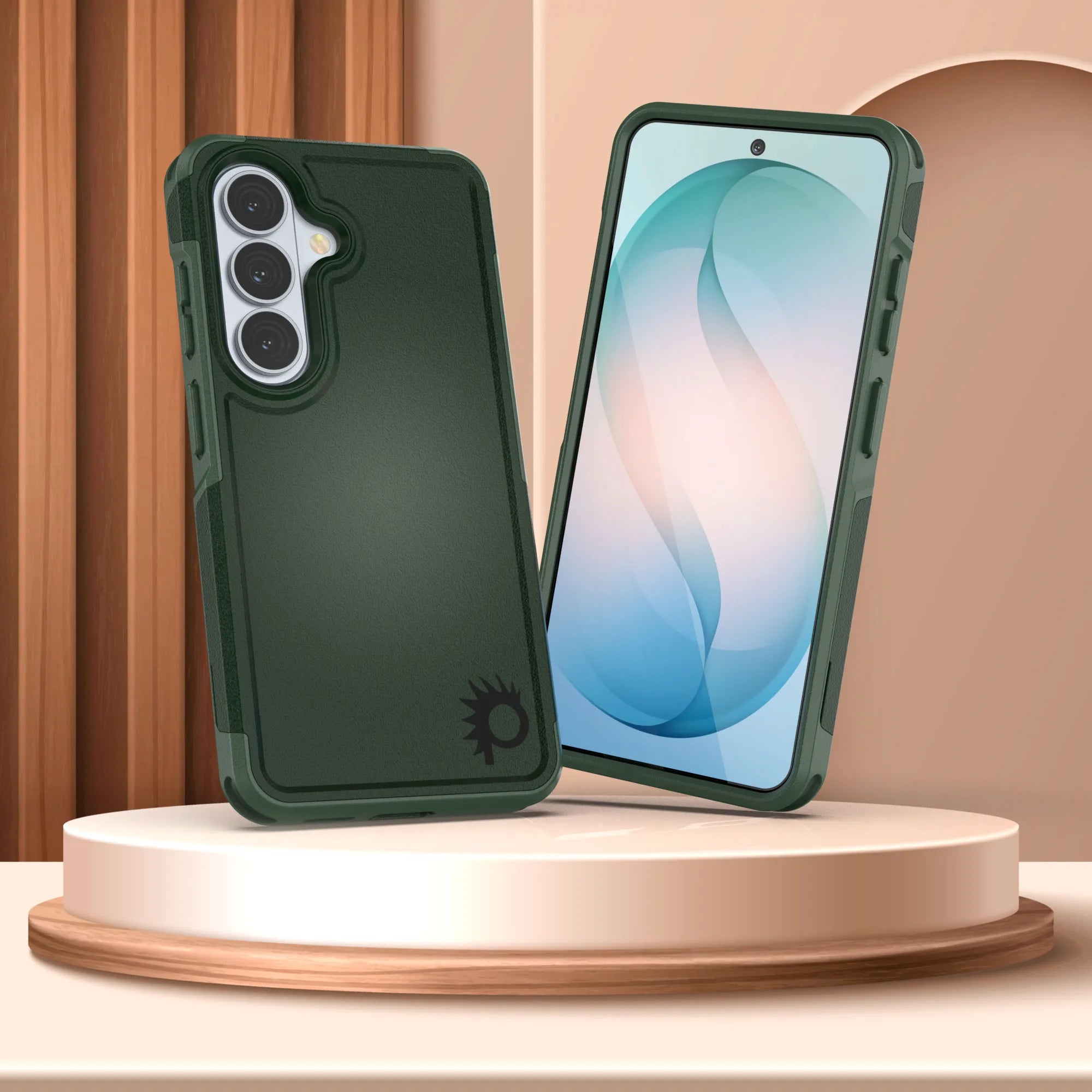 PunkCase Galaxy S26+ Plus Case, [Spartan 2.0 Series] Clear Rugged Heavy Duty Cover [Dark Green]