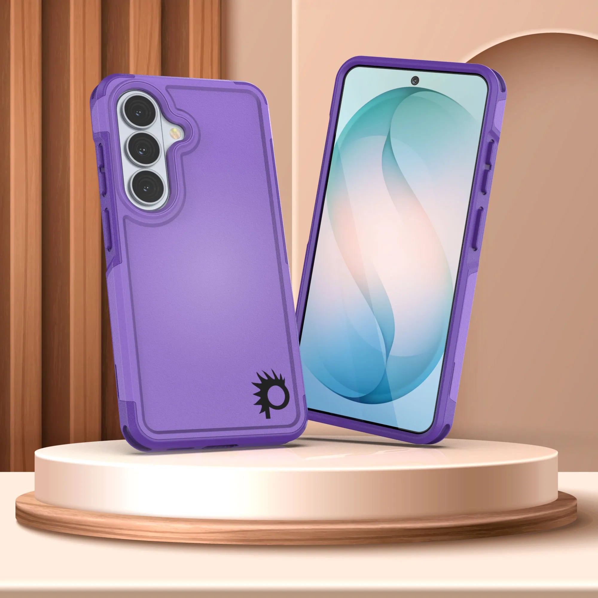 PunkCase Galaxy S26 Case, [Spartan 2.0 Series] Clear Rugged Heavy Duty Cover [Purple]