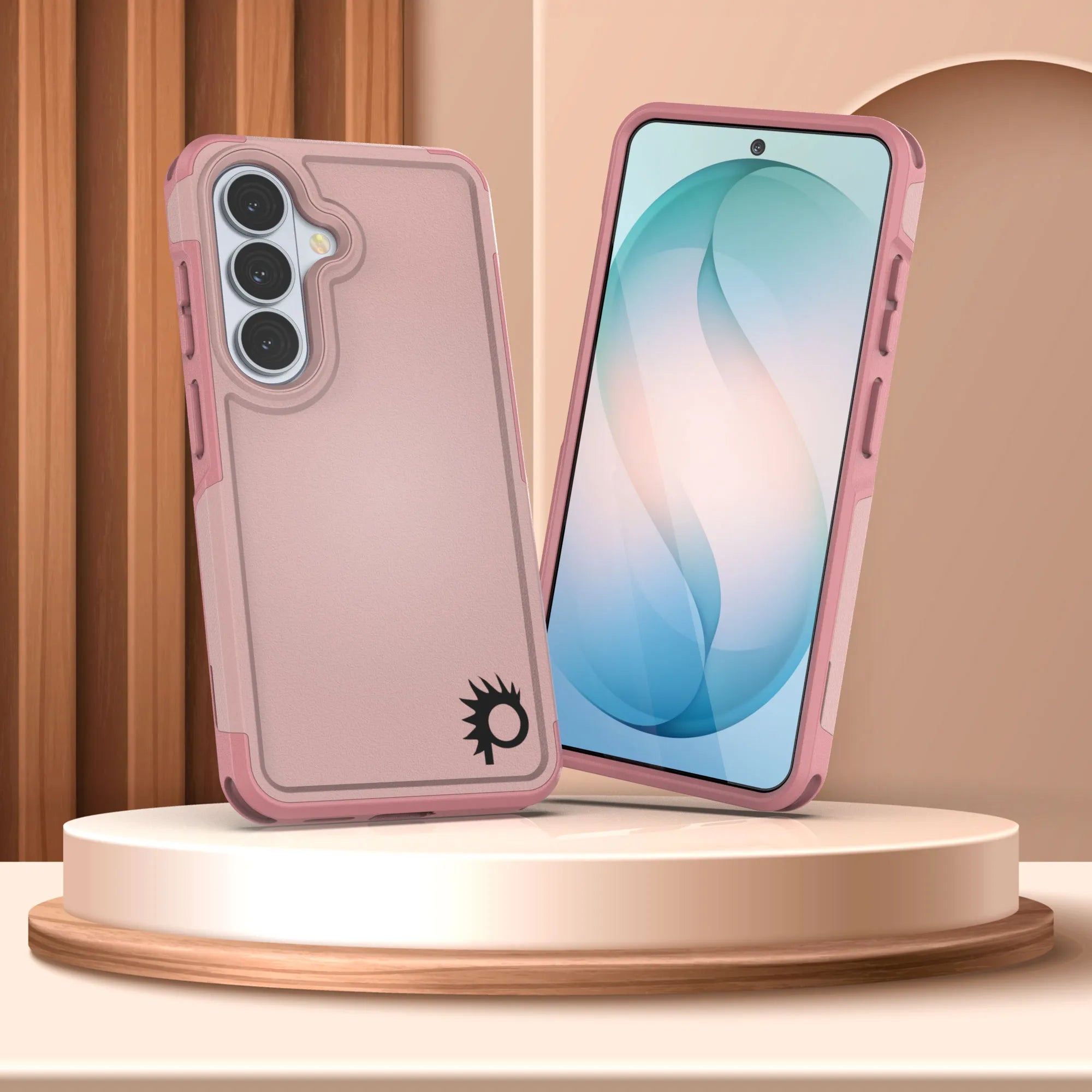 PunkCase Galaxy S26 Case, [Spartan 2.0 Series] Clear Rugged Heavy Duty Cover [Pink]