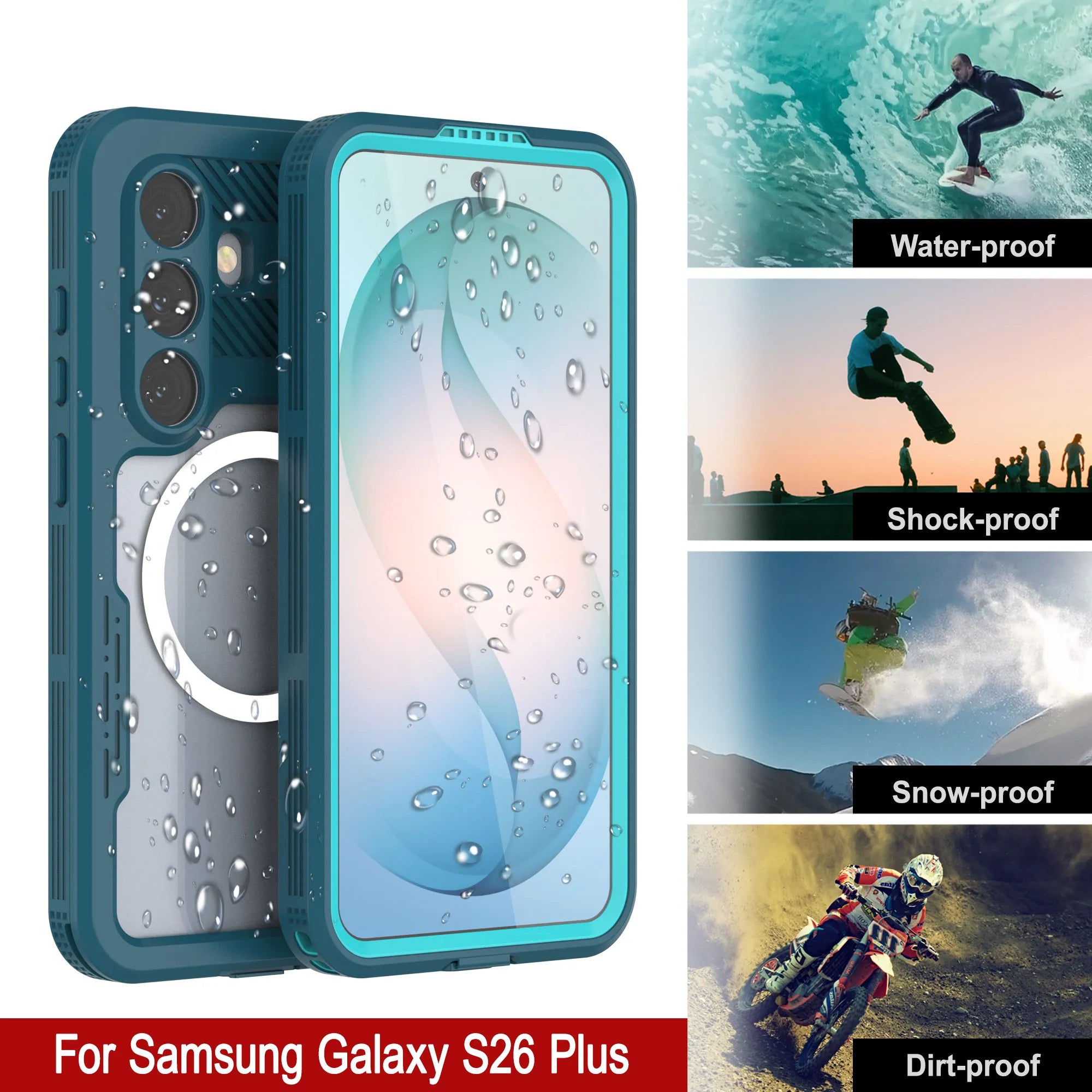 Galaxy S26+ Plus Waterproof Case [Alpine 2.0 Series] [Slim Fit] [IP68 Certified] [Shockproof] [Blue]