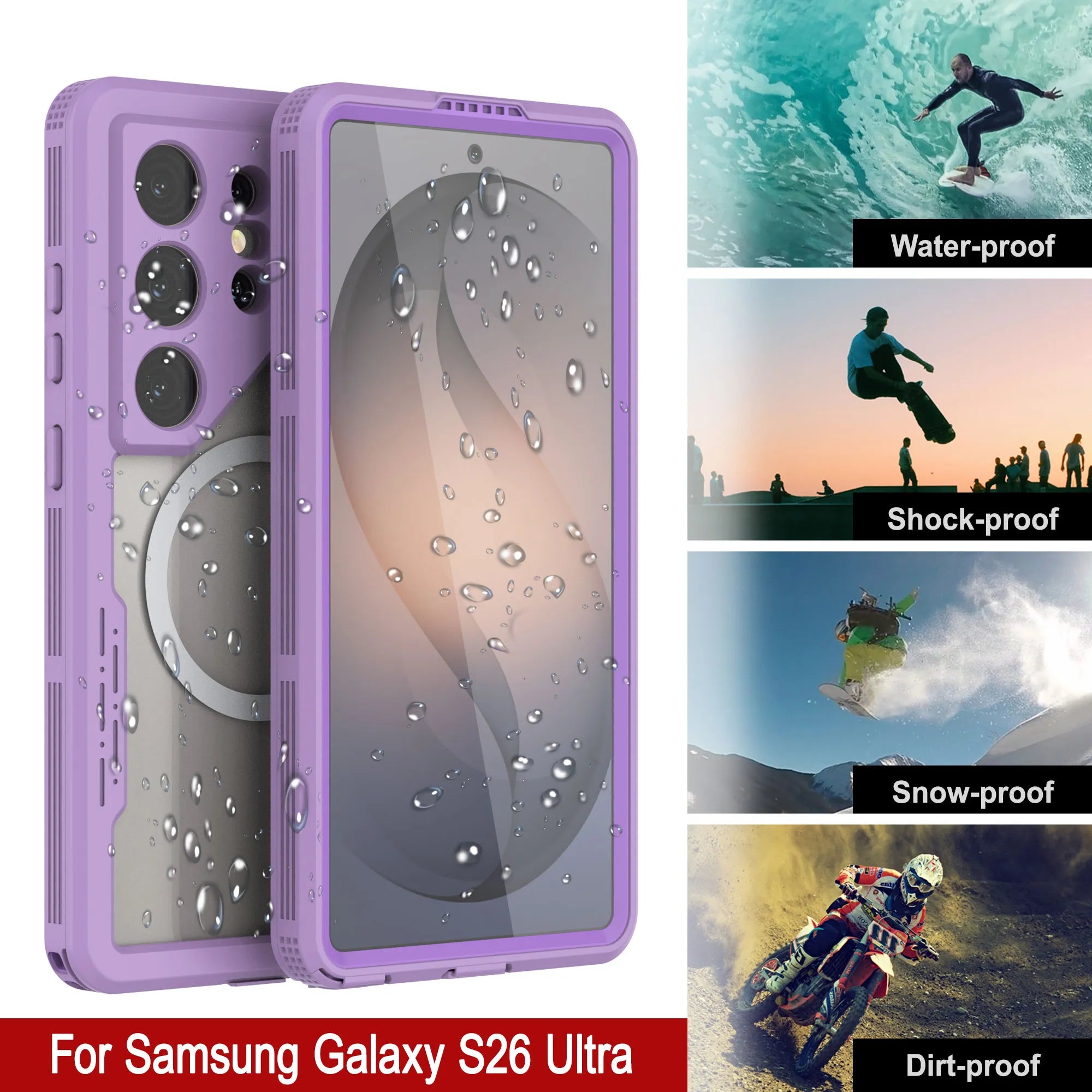 Galaxy S26 Ultra Waterproof Case [Alpine 2.0 Series] [Slim Fit] [IP68 Certified] [Shockproof] [Lilac]