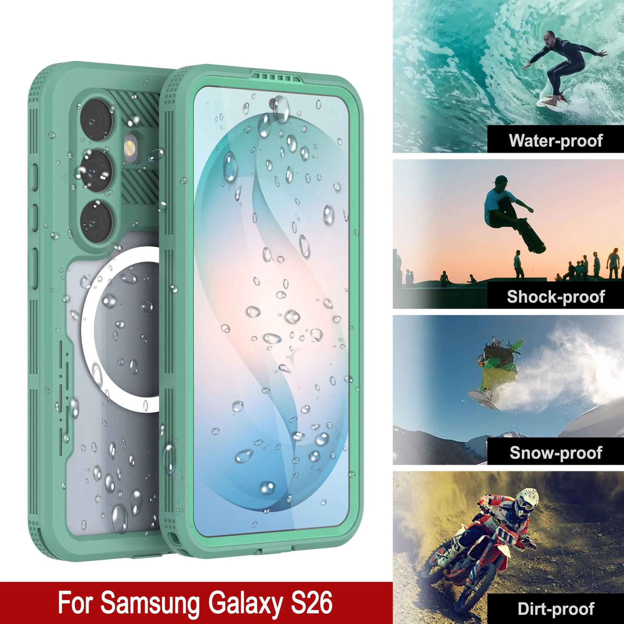 Galaxy S26 Waterproof Case [Alpine 2.0 Series] [Slim Fit] [IP68 Certified] [Shockproof] [Teal]