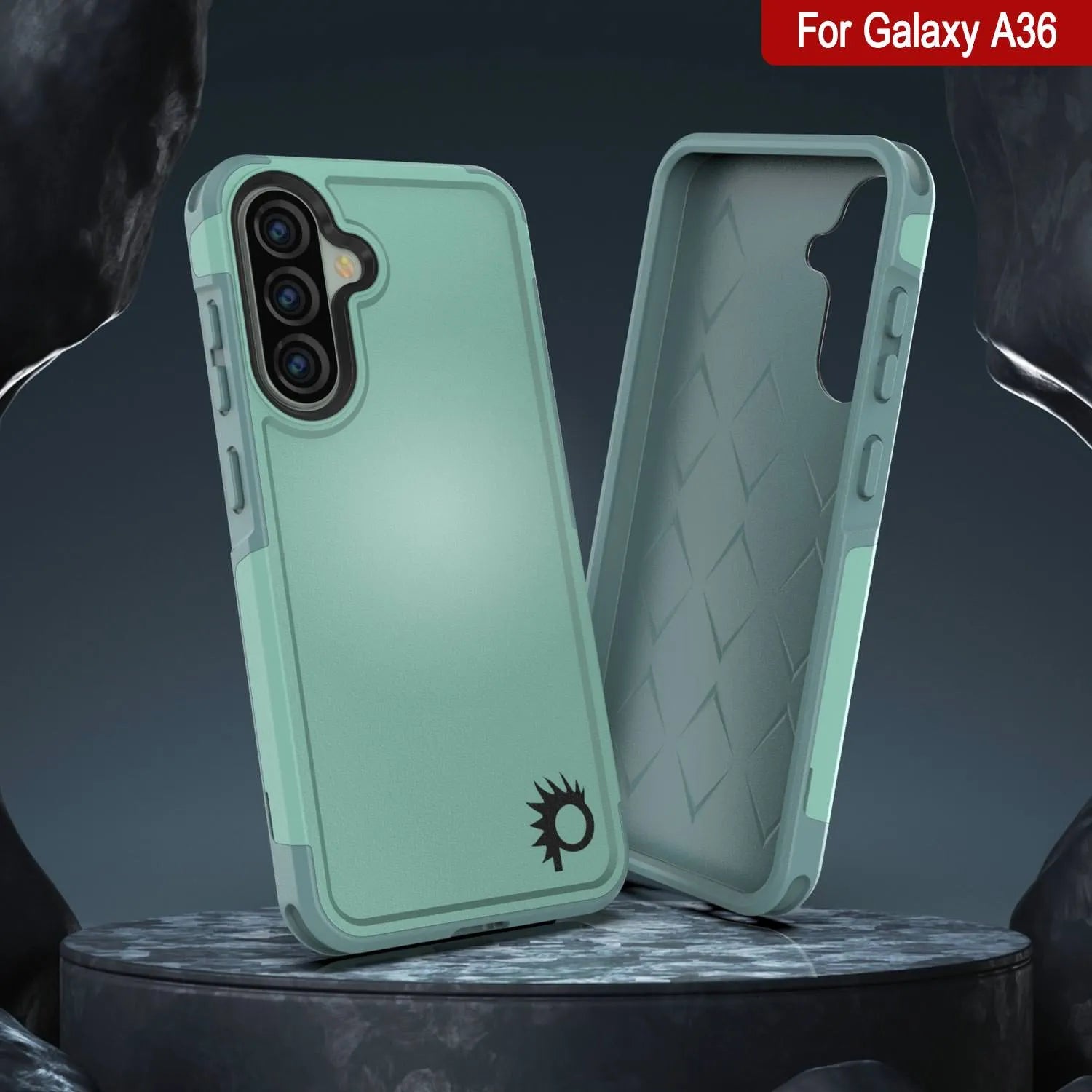 PunkCase Galaxy A36 Case, [Spartan 2.0 Series] Clear Rugged Heavy Duty Cover [Teal]