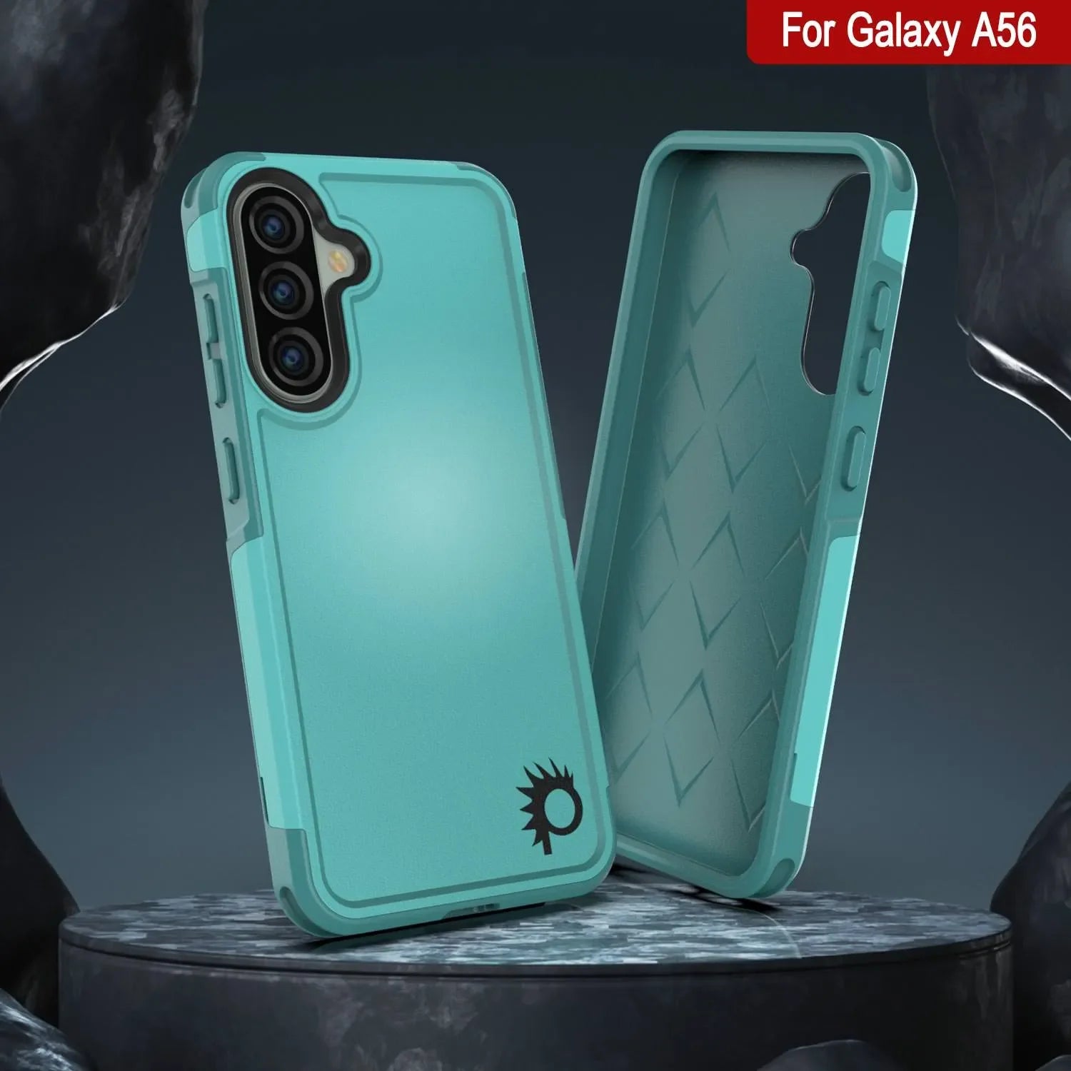 PunkCase Galaxy A56 Case, [Spartan 2.0 Series] Clear Rugged Heavy Duty Cover [Light Blue]