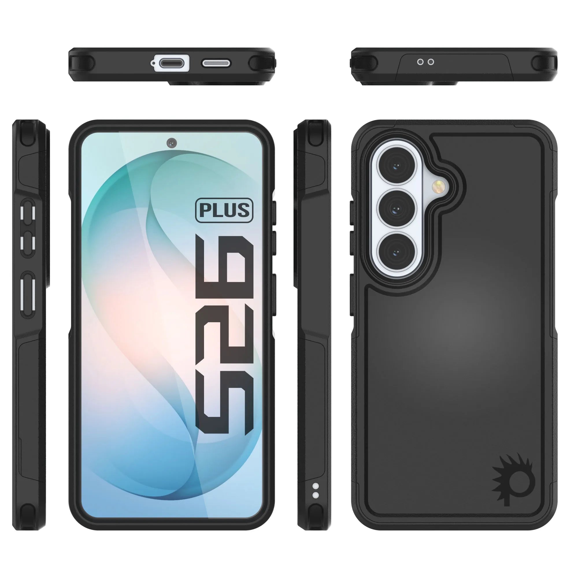 PunkCase Galaxy S26+ Plus Case, [Spartan 2.0 Series] Clear Rugged Heavy Duty Cover [Black]