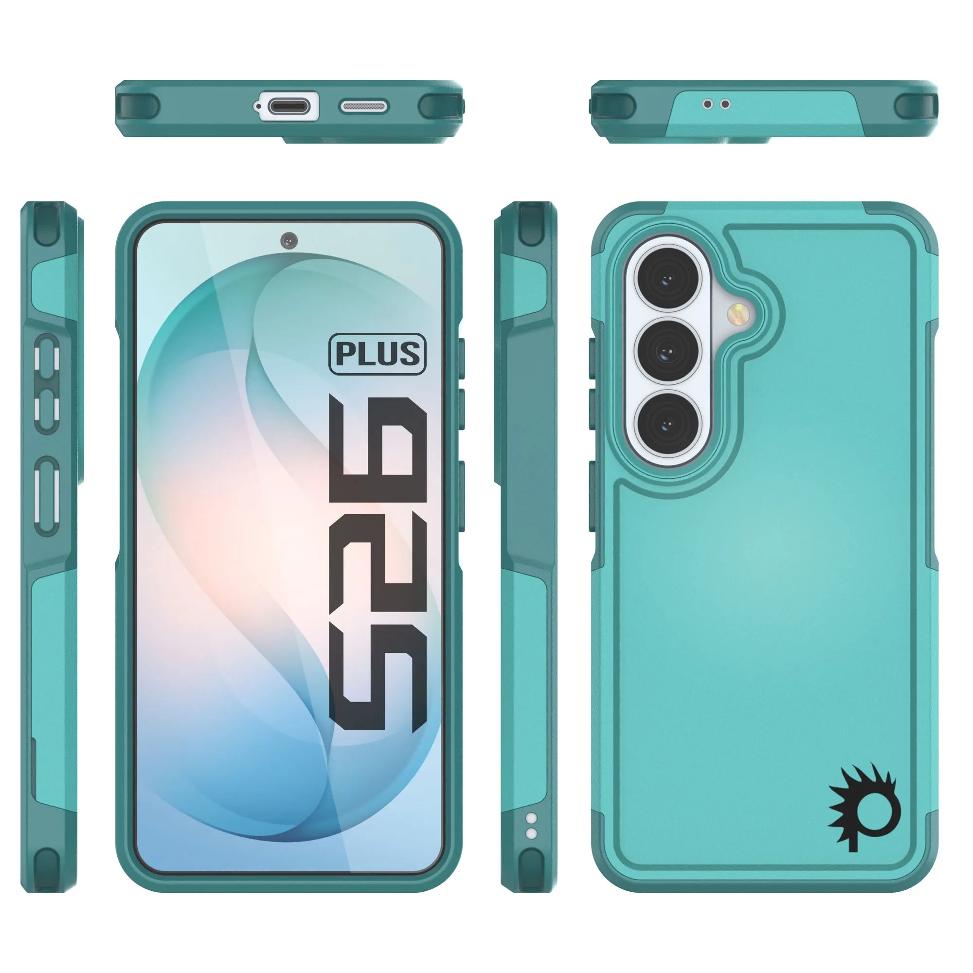 PunkCase Galaxy S26+ Plus Case, [Spartan 2.0 Series] Clear Rugged Heavy Duty Cover [Light Blue]