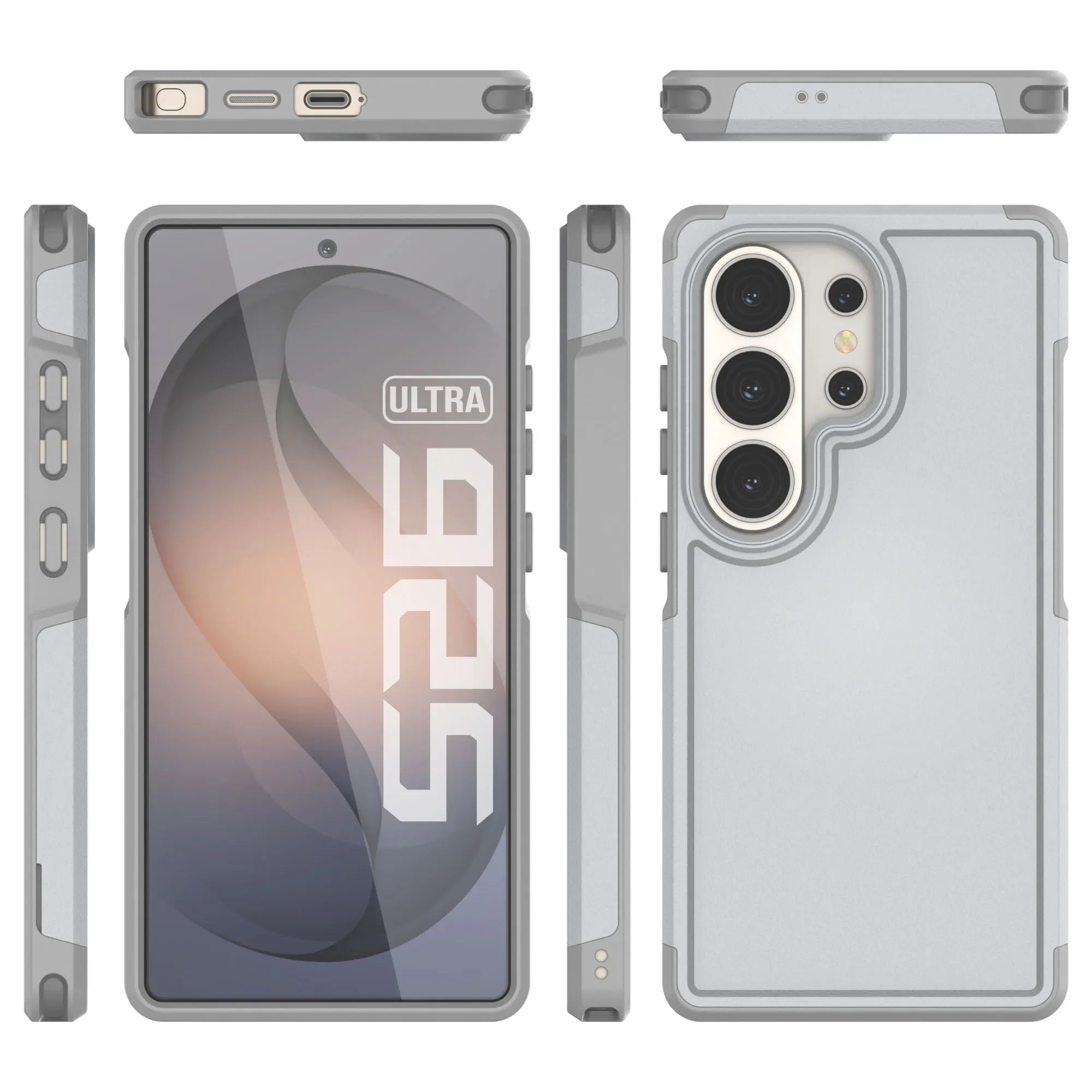 PunkCase Galaxy S26 Ultra Case, [Spartan 2.0 Series] Clear Rugged Heavy Duty Cover [White]