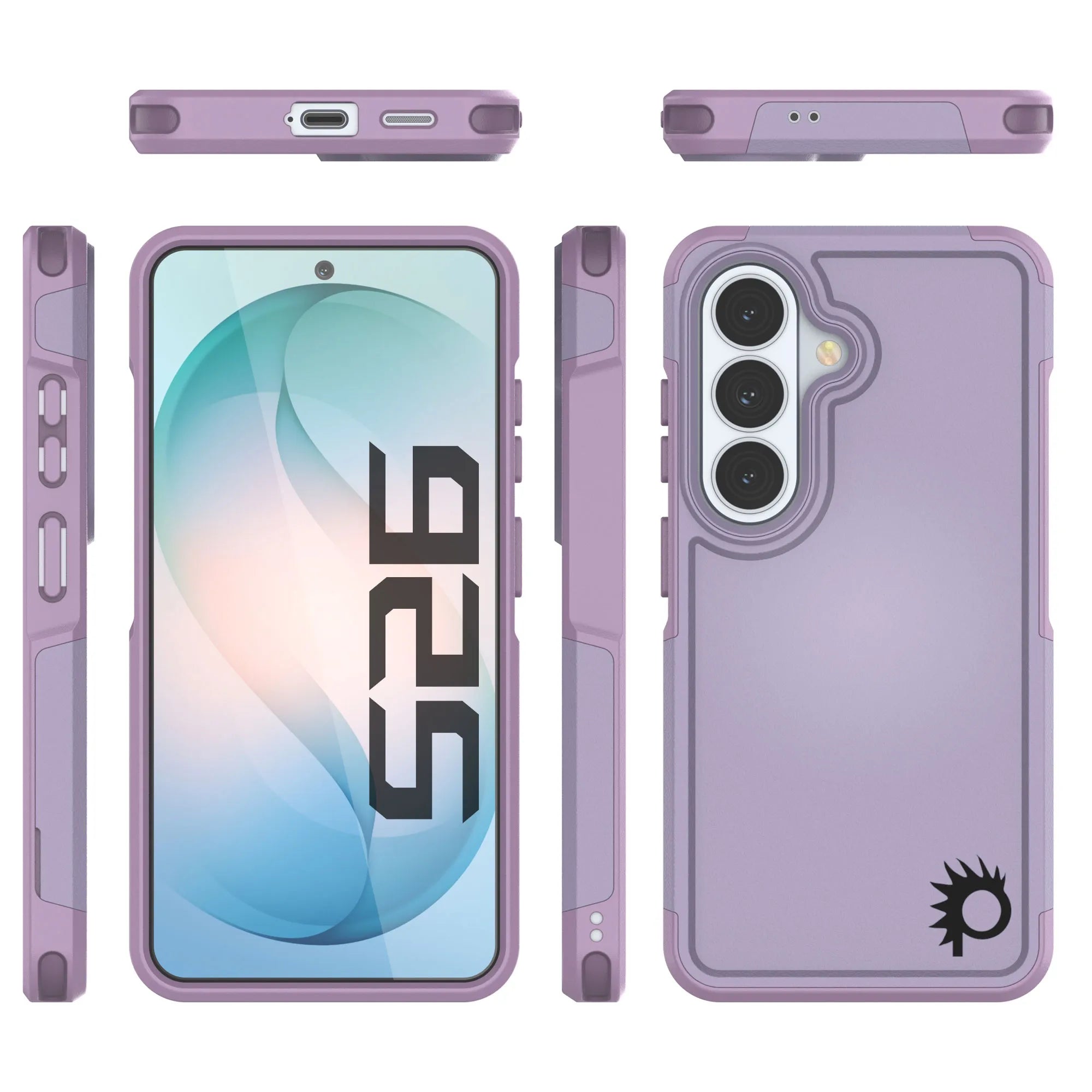 PunkCase Galaxy S26 Case, [Spartan 2.0 Series] Clear Rugged Heavy Duty Cover [Lilac]
