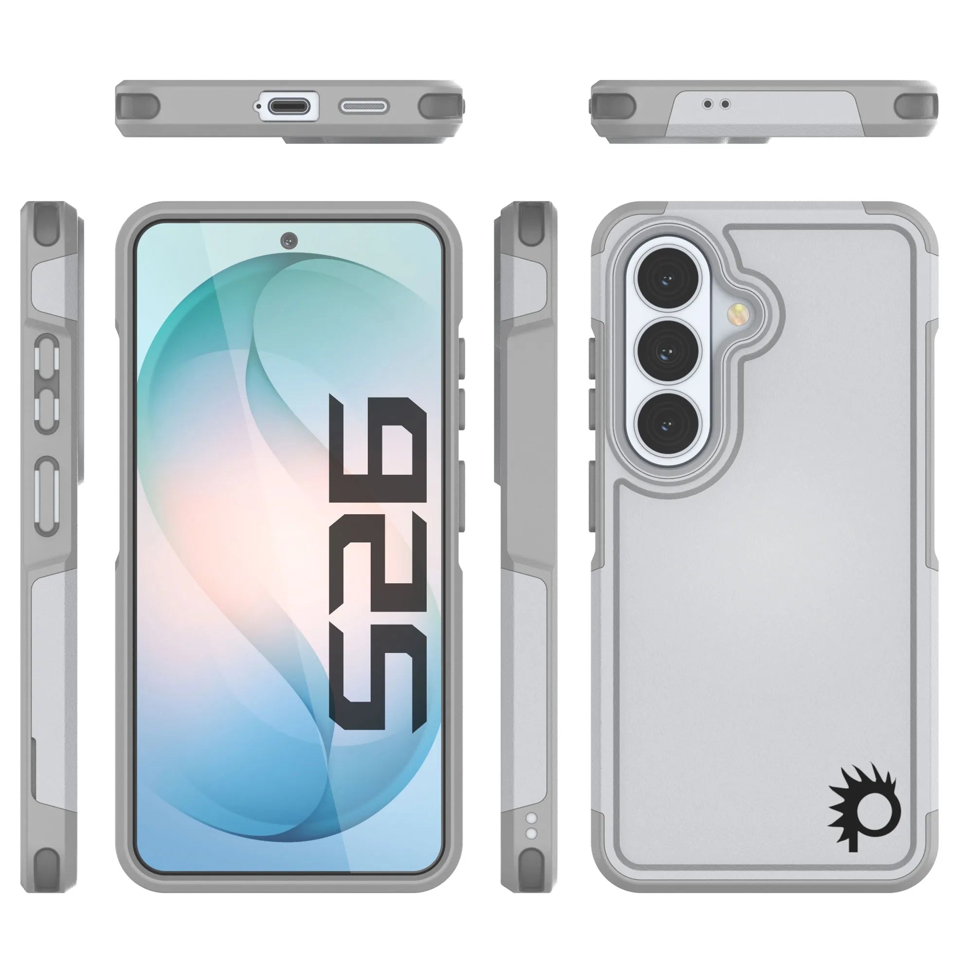 PunkCase Galaxy S26 Case, [Spartan 2.0 Series] Clear Rugged Heavy Duty Cover [White]