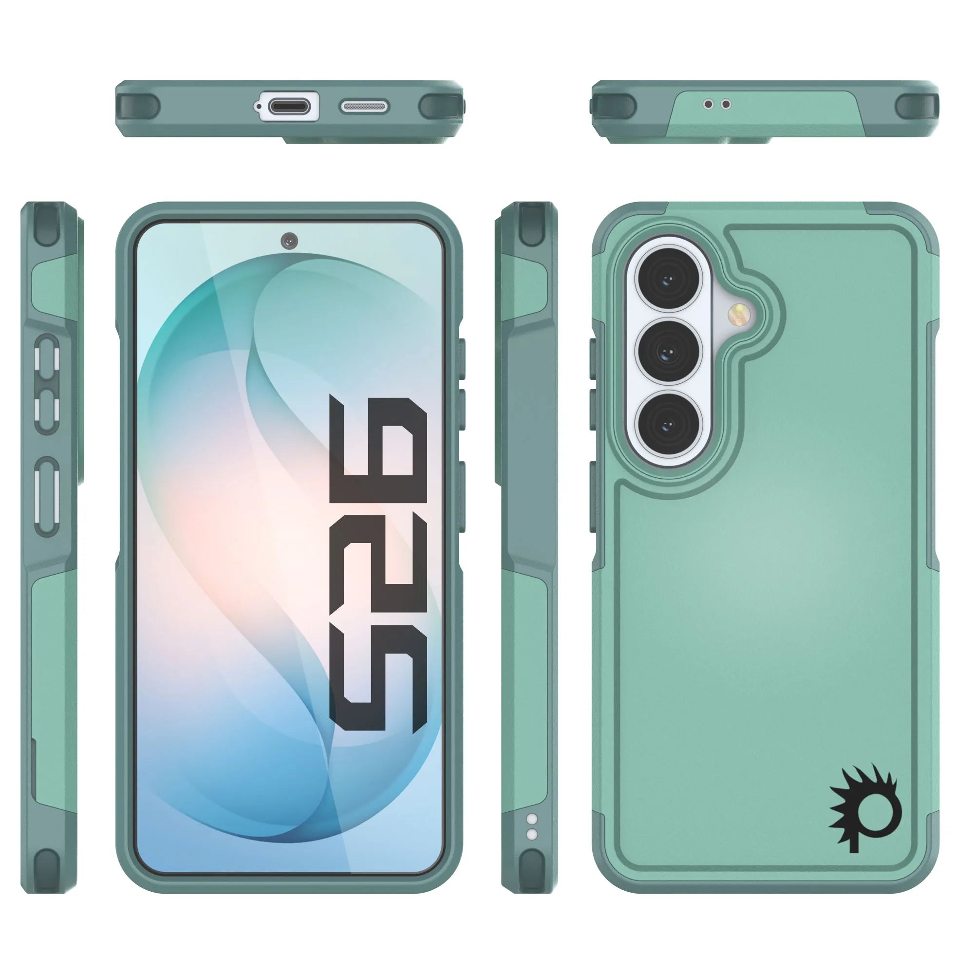 PunkCase Galaxy S26 Case, [Spartan 2.0 Series] Clear Rugged Heavy Duty Cover [Teal]