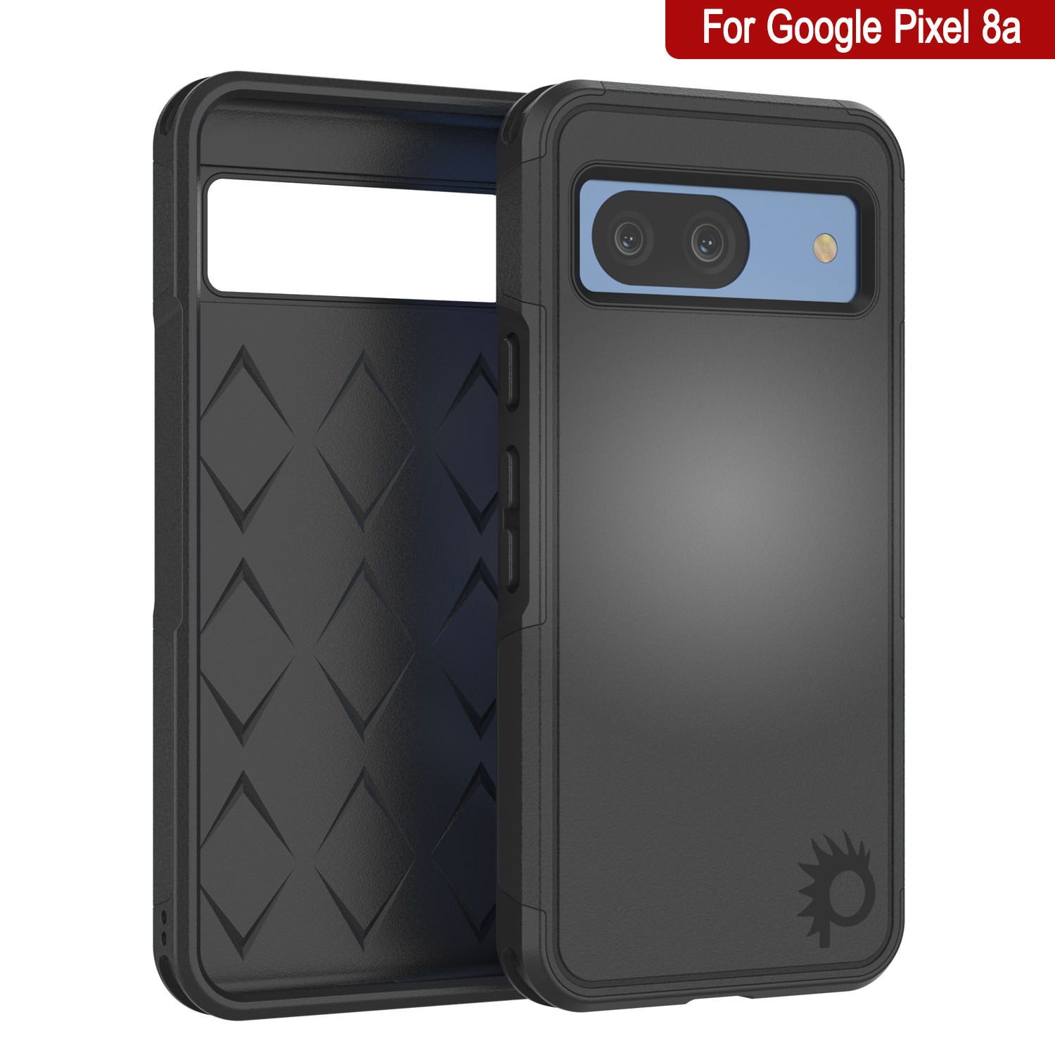 PunkCase Google Pixel 9 Case, [Spartan 2.0 Series] Clear Rugged Heavy Duty Cover W/Built in Screen Protector [Black]