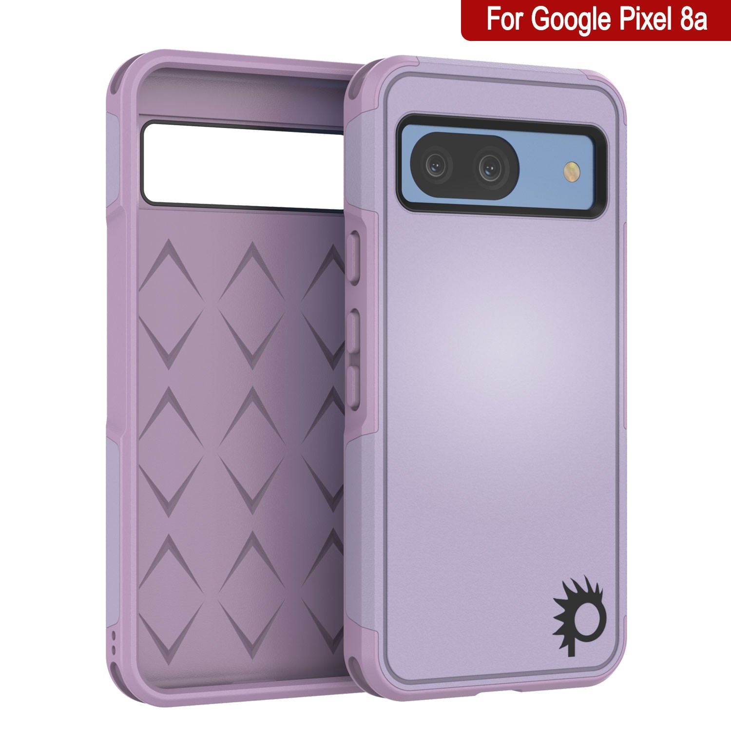 PunkCase Google Pixel 9 Pro XL Case, [Spartan 2.0 Series] Clear Rugged Heavy Duty Cover W/Built in Screen Protector [Lilac]