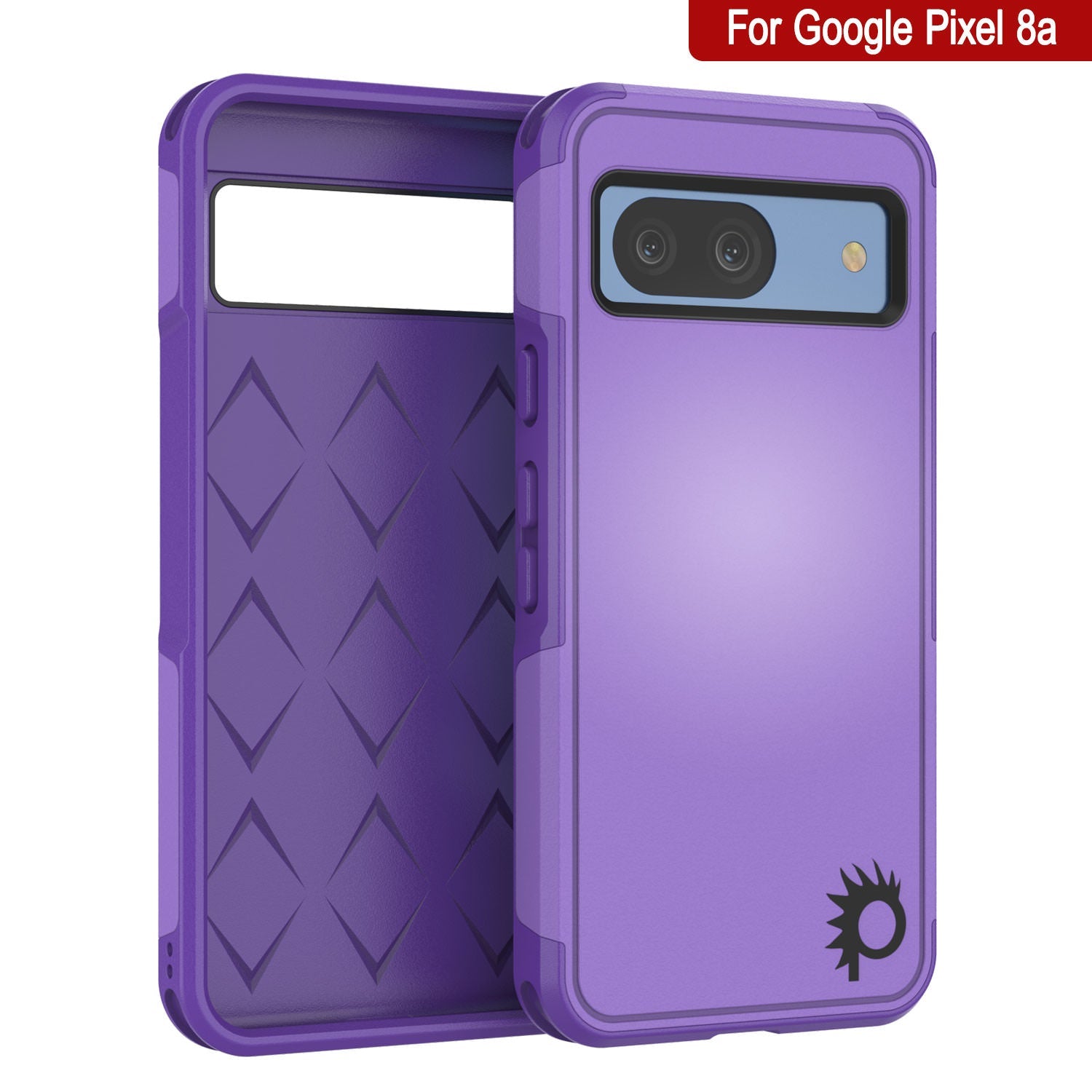 PunkCase Google Pixel 9 Pro XL Case, [Spartan 2.0 Series] Clear Rugged Heavy Duty Cover W/Built in Screen Protector [Purple]