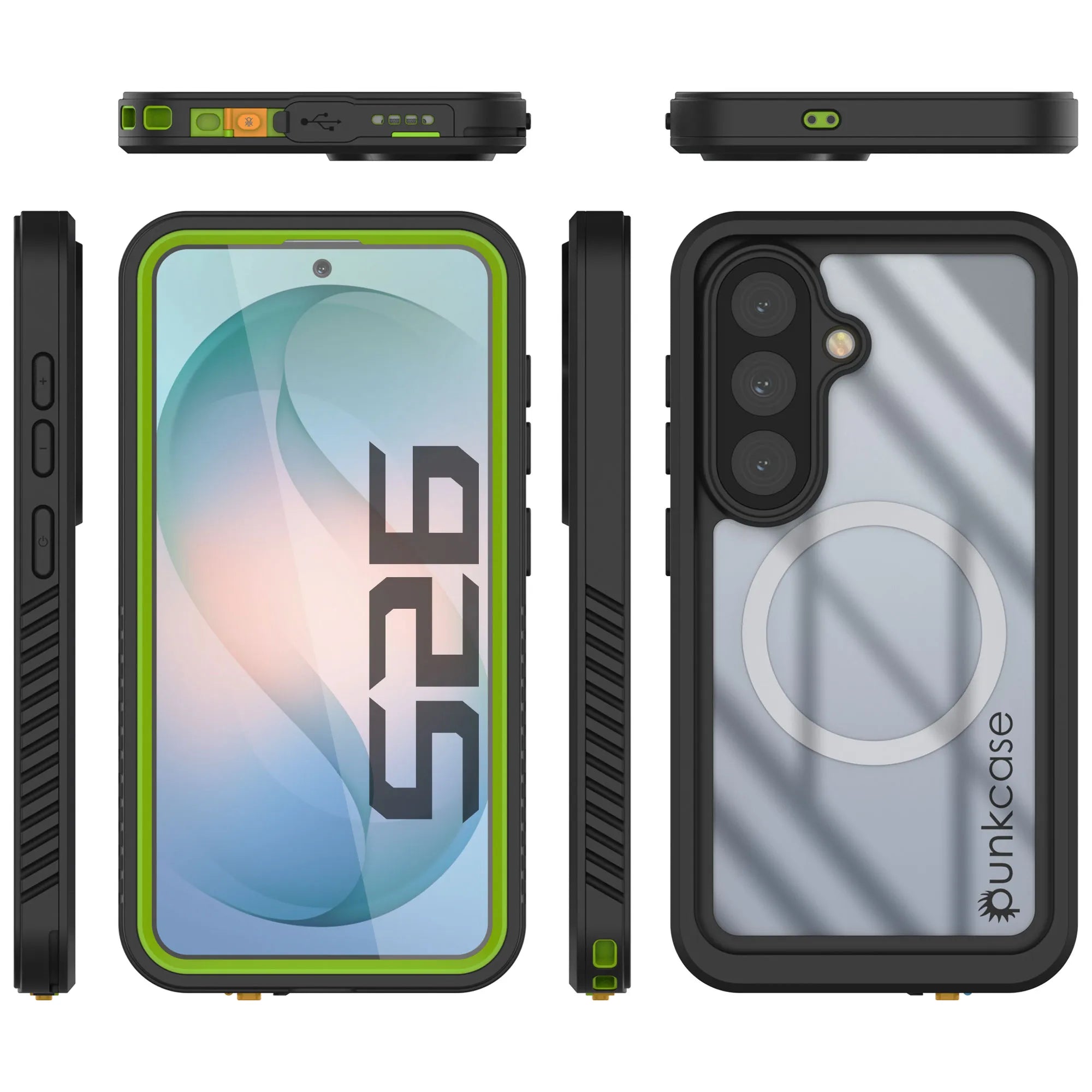 Galaxy S26 Waterproof Case, Punkcase [Extreme Mag Series] Armor Cover W/ Built In Screen Protector [Green]