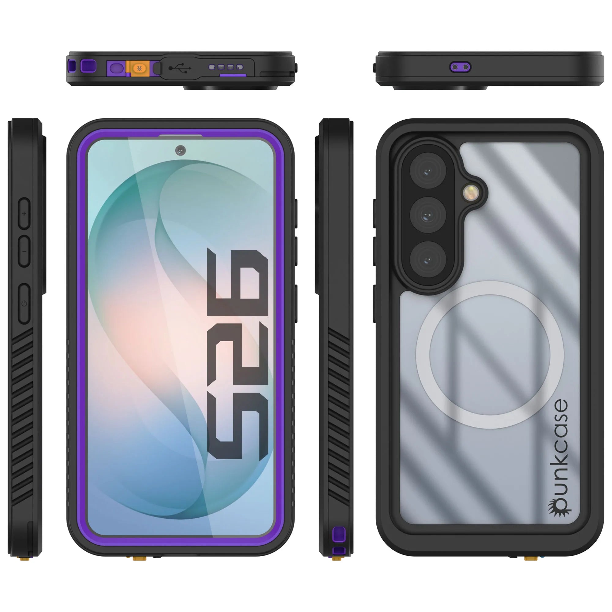 Galaxy S26 Waterproof Case, Punkcase [Extreme Mag Series] Armor Cover W/ Built In Screen Protector [Purple]