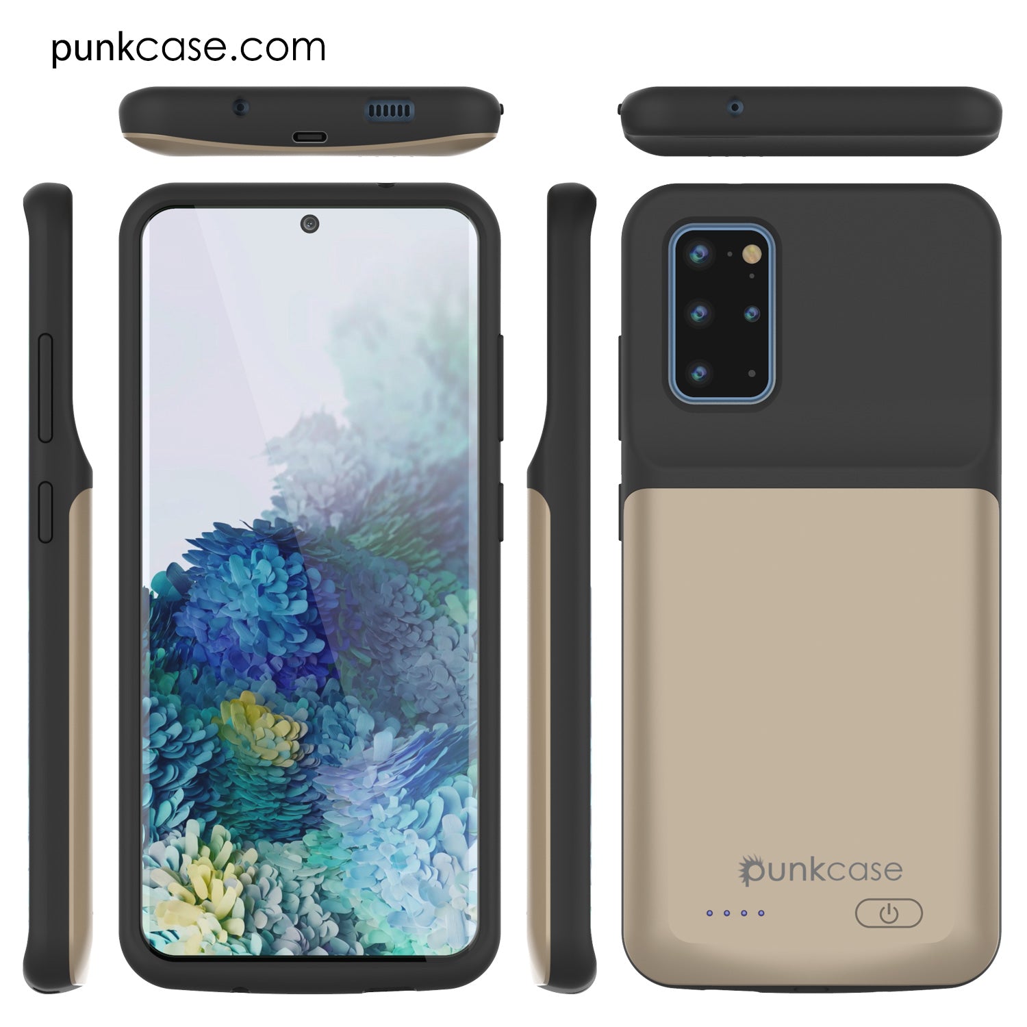 PunkJuice S20+ Plus Battery Case Gold - Fast Charging Power Juice Bank with 6000mAh