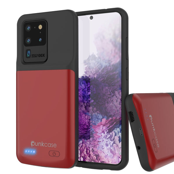 PunkJuice S20 Ultra Battery Case Red - Fast Charging Power Juice Bank with 6000mAh