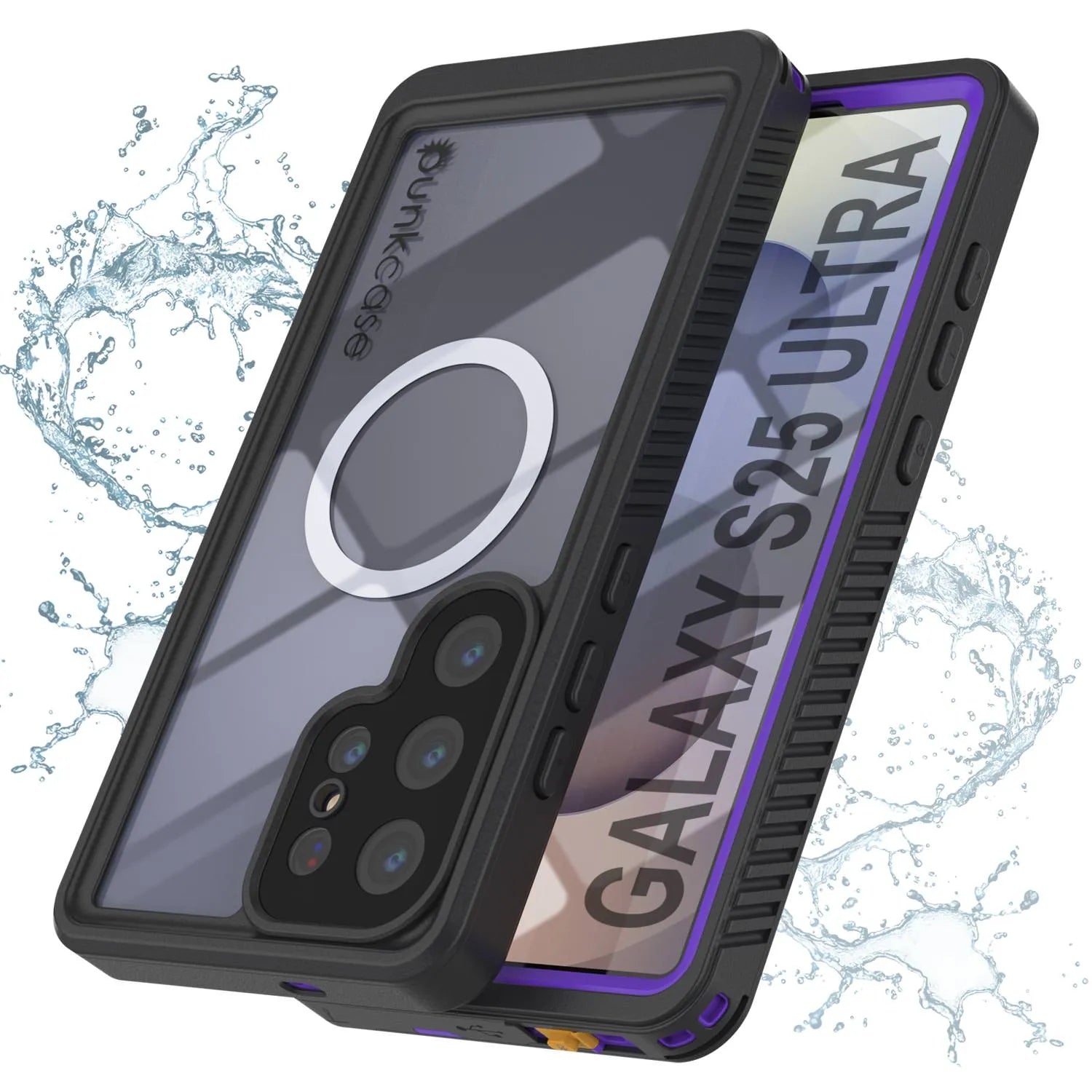 Products Galaxy S25 Ultra Waterproof Case, Punkcase [Extreme Mag Series] Armor Cover W/ Built In Screen Protector [Purple]