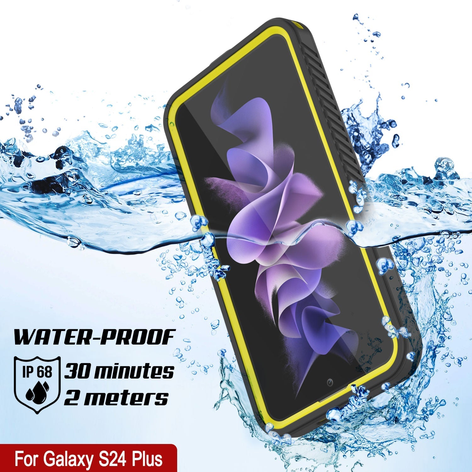 Galaxy S25+ Plus Water/ Shockproof [Extreme Series] With Screen Protector Case [Yellow]