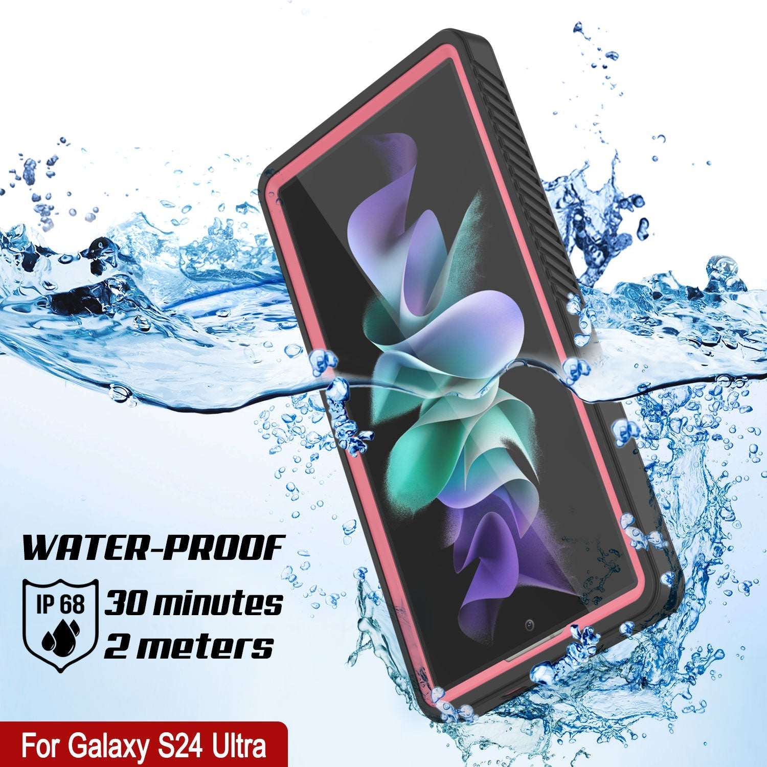 Galaxy S25 Ultra Water/ Shockproof [Extreme Series] With Screen Protector Case [Pink]