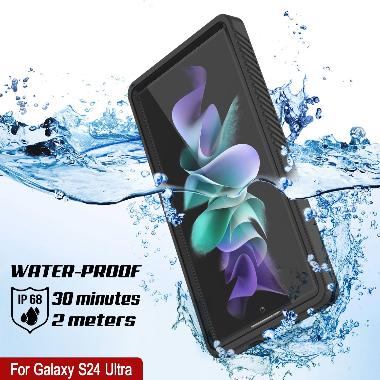 Galaxy S25 Ultra Water/ Shockproof [Extreme Series] With Screen Protector Case [Black]