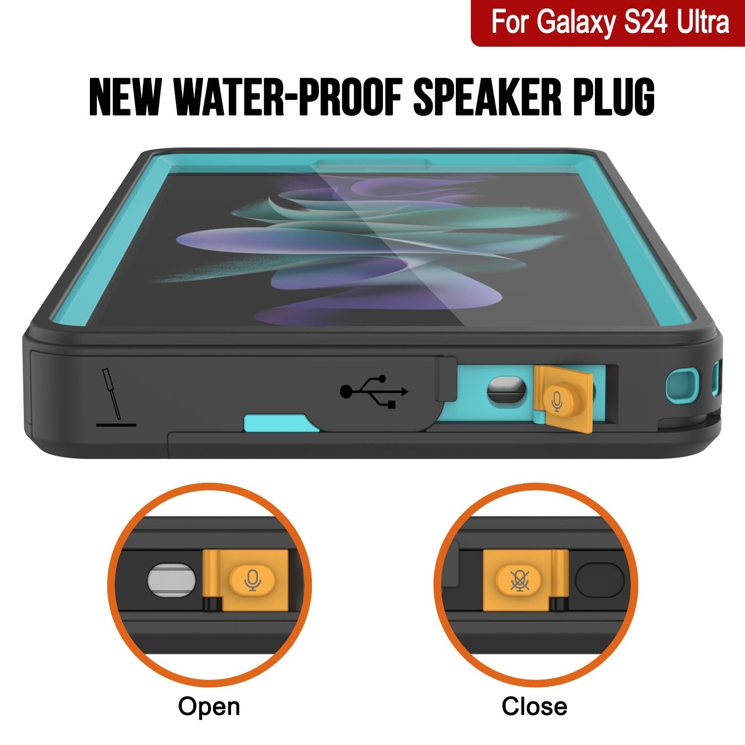 Galaxy S25 Ultra Water/ Shockproof [Extreme Series] With Screen Protector Case [Teal]