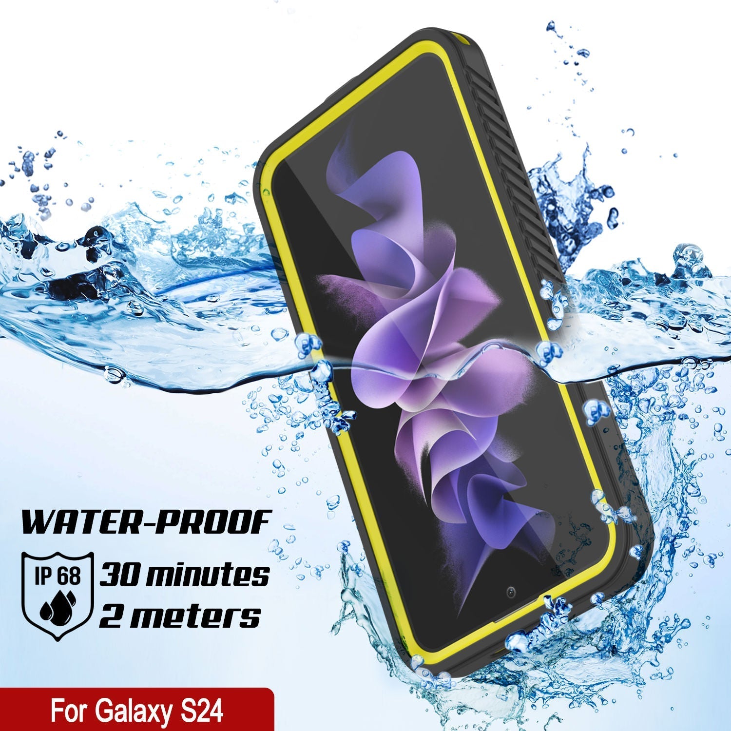 Galaxy S25 Water/ Shockproof [Extreme Series] With Screen Protector Case [Yellow]