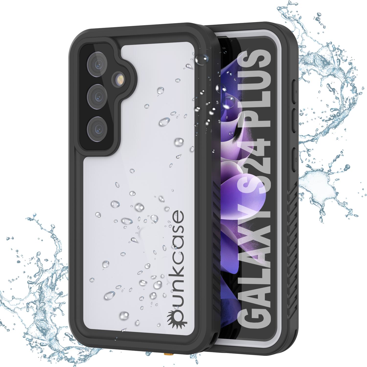 Galaxy S24+ Plus Waterproof Case, Punkcase StudStar White Thin 6.7ft Underwater IP68 Shock/Snow Proof