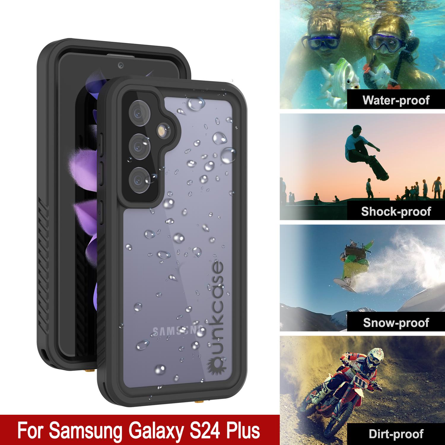 Galaxy S25+ Plus Waterproof Case PunkCase StudStar Clear Thin 6.7ft Underwater IP68 Shock/Snow Proof