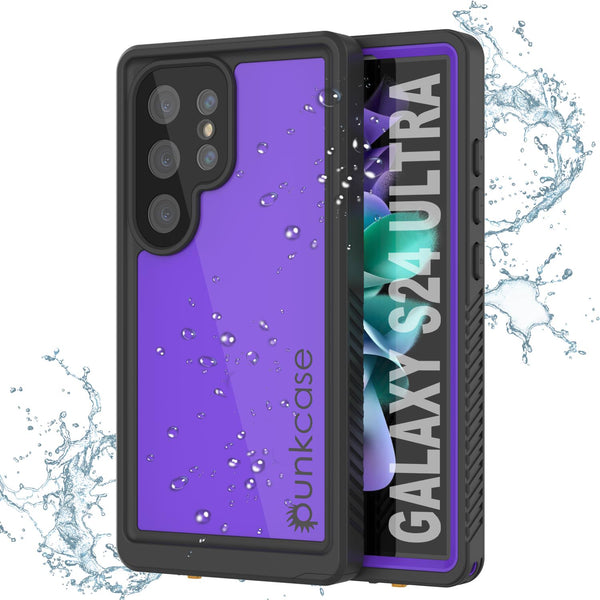 Galaxy S25 Ultra Waterproof Case PunkCase StudStar Purple Thin 6.6ft Underwater IP68 Shock/Snow Proof