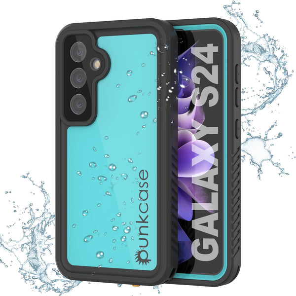 Galaxy S24 Waterproof Case PunkCase StudStar Teal Thin 6.2ft Underwater IP68 Shock/Snow Proof