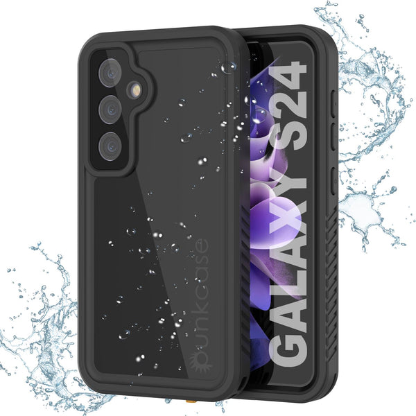 Galaxy S24 Waterproof Case PunkCase StudStar Black Thin 6.2ft Underwater IP68 Shock/Snow Proof