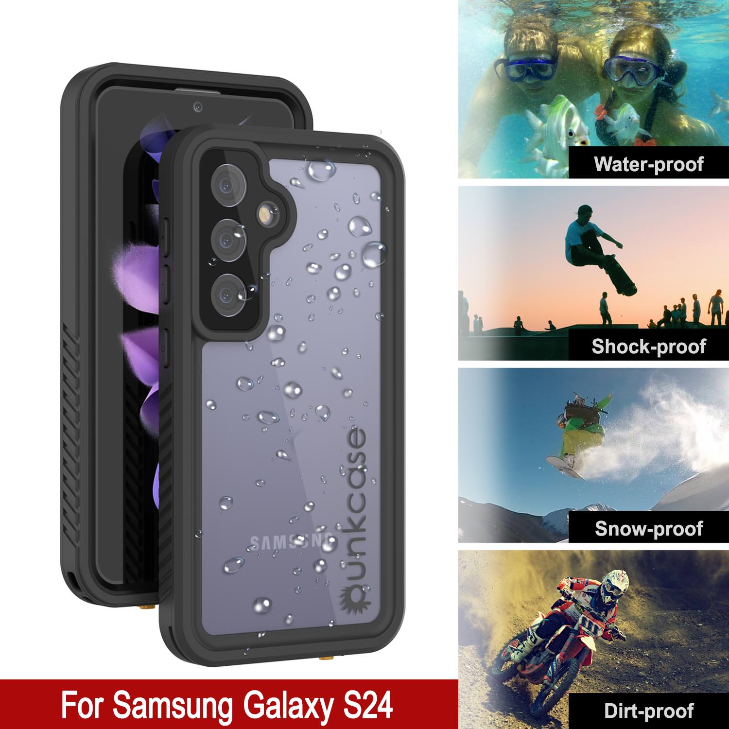 Galaxy S25 Waterproof Case PunkCase StudStar Clear Thin 6.2ft Underwater IP68 Shock/Snow Proof