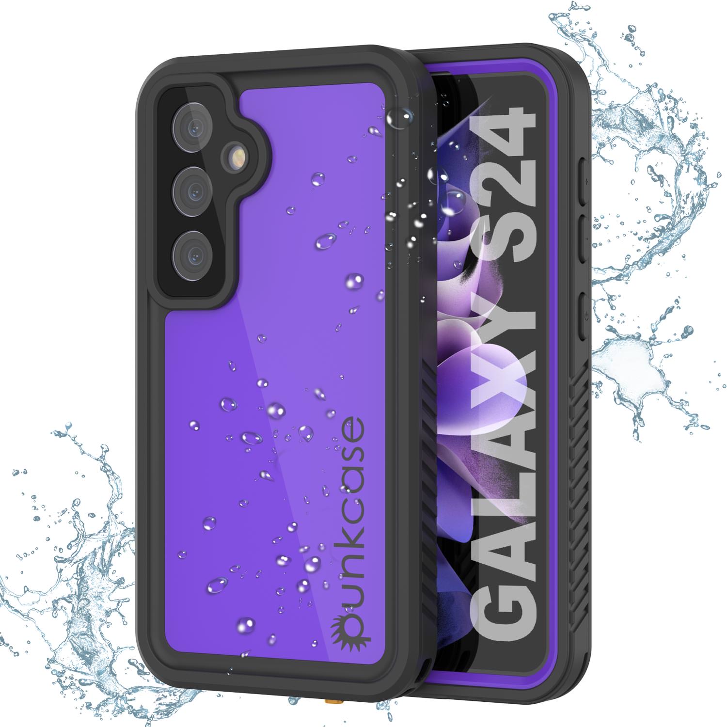 Galaxy S25 Waterproof Case PunkCase StudStar Purple Thin 6.2ft Underwater IP68 Shock/Snow Proof