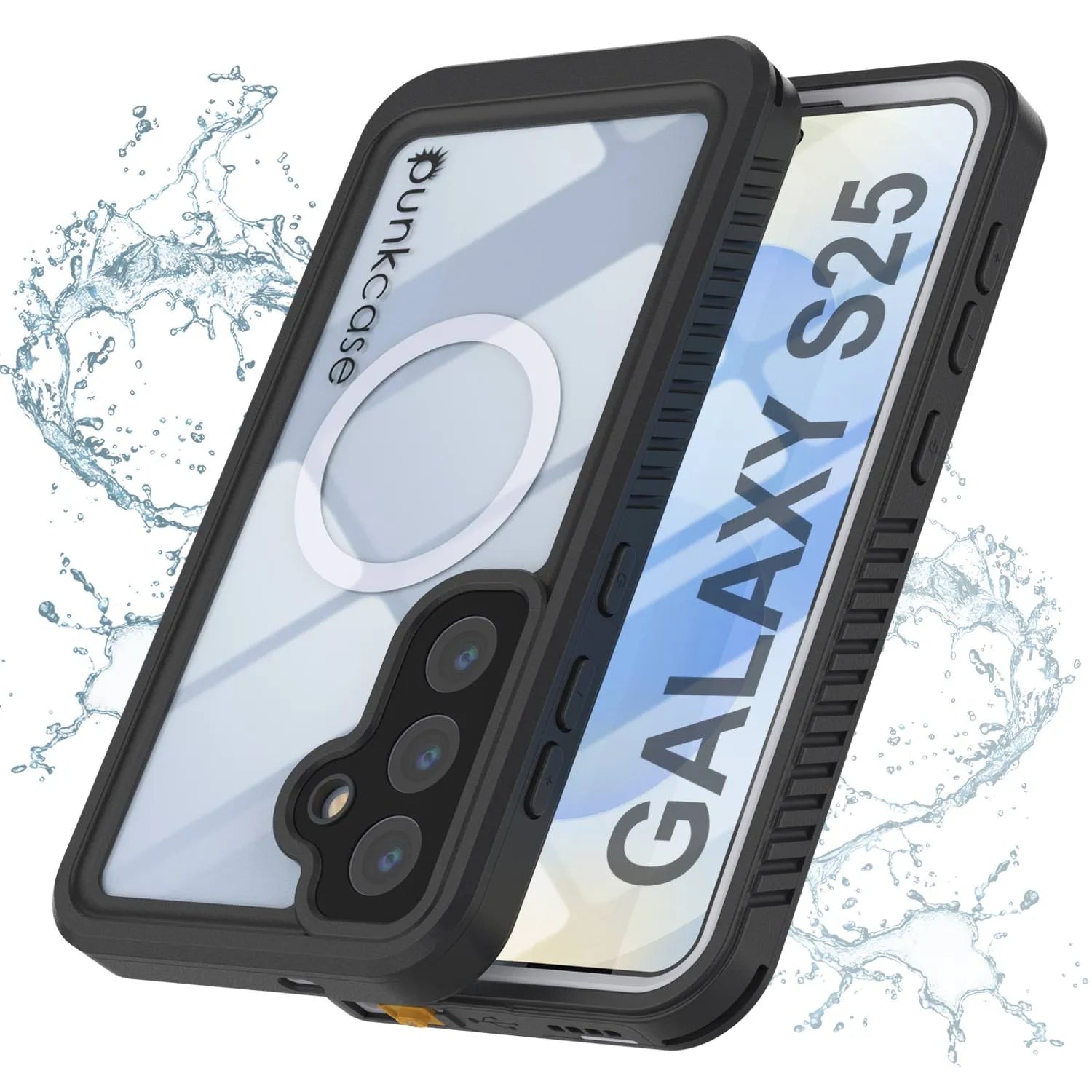 Galaxy S25 Waterproof Case, Punkcase [Extreme Mag Series] Armor Cover W/ Built In Screen Protector [White]