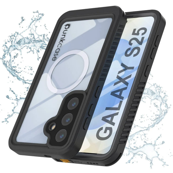 Galaxy S25 Waterproof Case, Punkcase [Extreme Mag Series] Armor Cover W/ Built In Screen Protector [Grey]