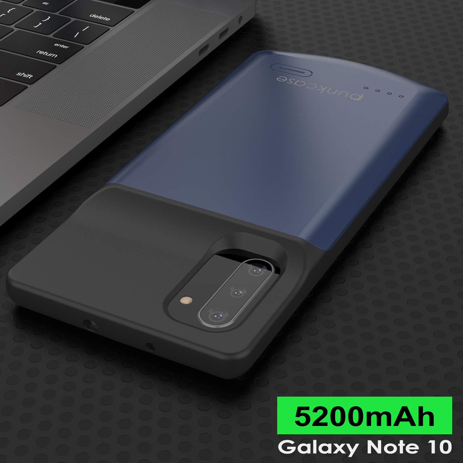 Galaxy Note 10 5200mAH Battery Charger W/ USB Port Slim Case [Blue]