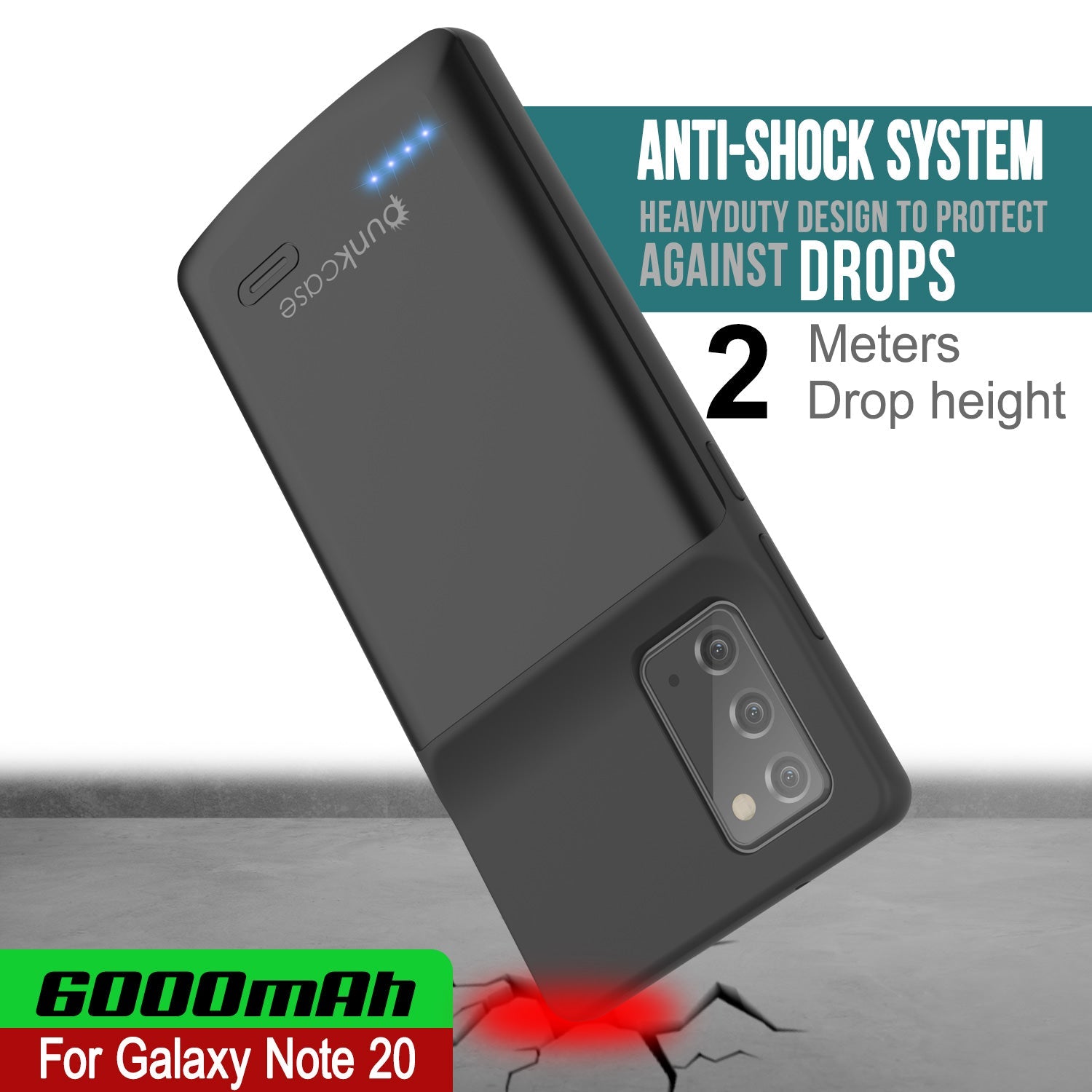 Galaxy Note 20 6000mAH Battery Charger Slim Case [Black]