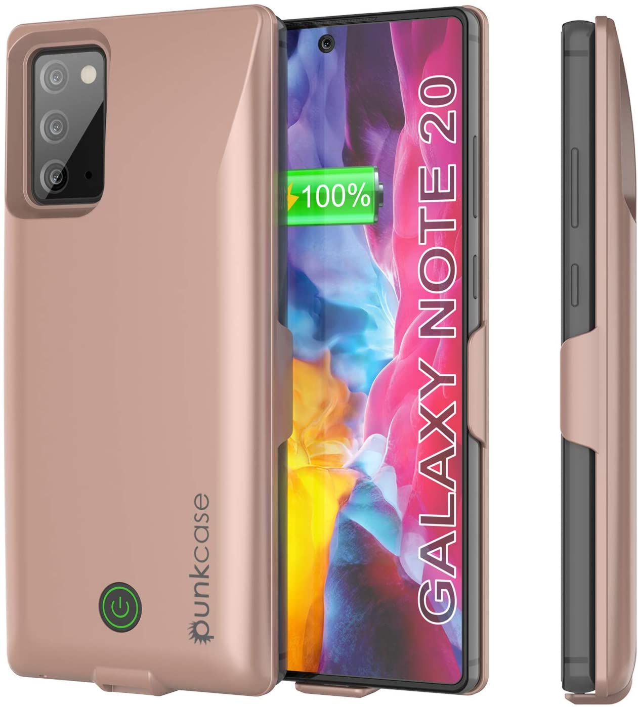 Galaxy Note 20 6000mAH Battery Charger PunkJuice 2.0 Slim Case [Rose-Gold]